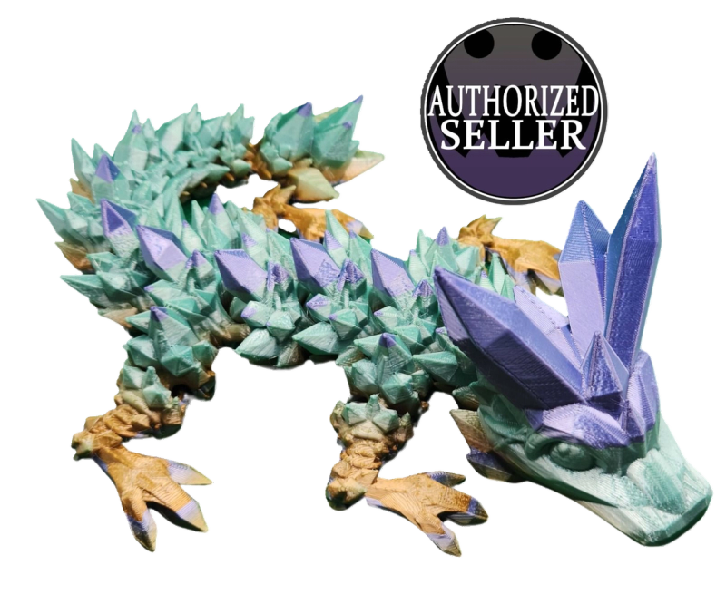 Baby Crystal Dragon Decor 3D Printed Baby Crystal Dragon Decor