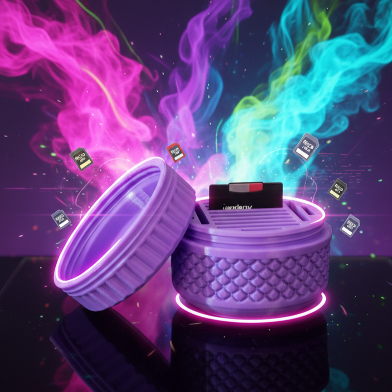 Ultimate MicroSD & SD Card Holder - Purple