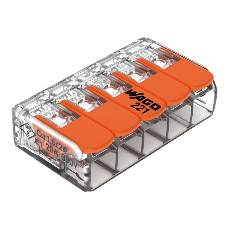 Wago Connector 5 Conductor 221-415