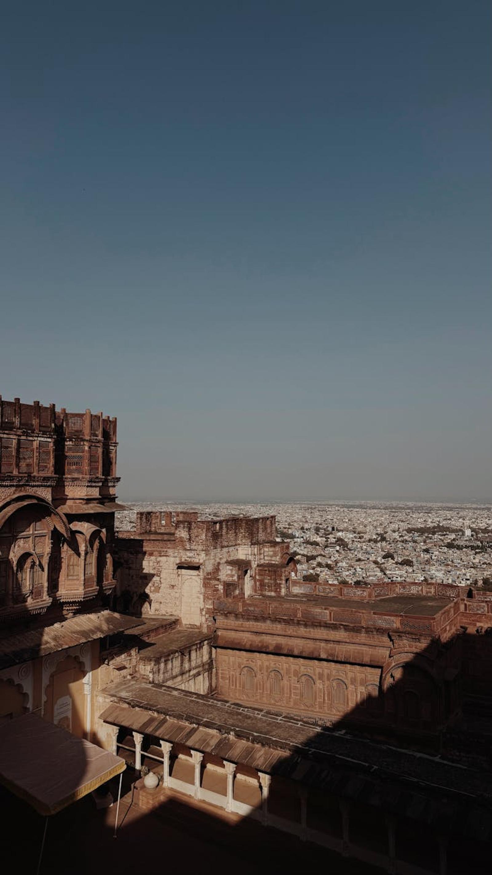 Explore the stunning architecture of Mehrangarh Fort, offering a breathtaking view of Jodhpur cityscape