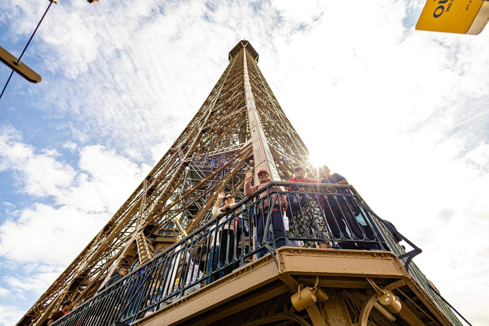 Eiffel Tower Access 2nd Floor By Elevator on day 5, Switzerland + France + Netherlands