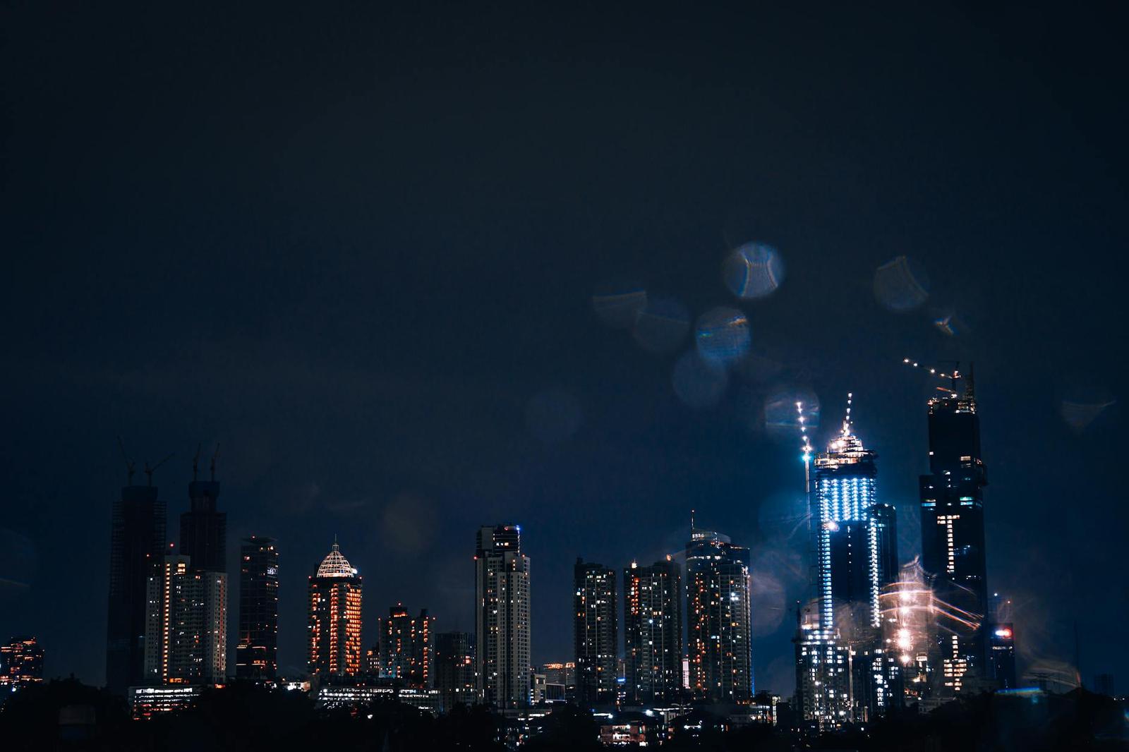 Indonesia architecture at night