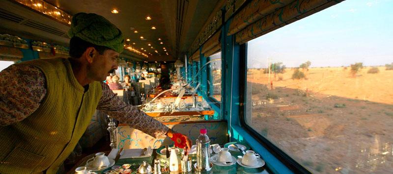 Royal Rajasthan on Wheels at a heritage platform