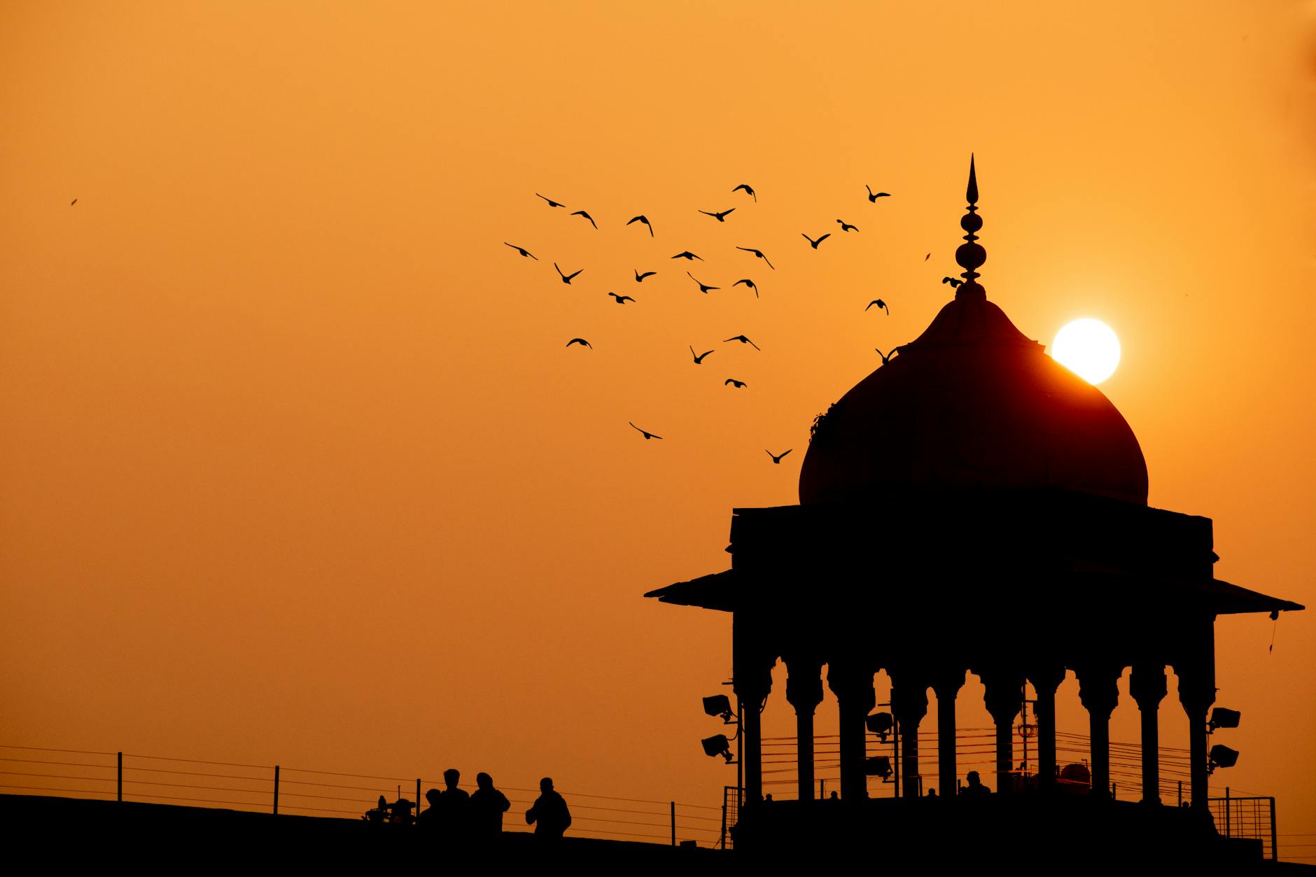 India at golden hour
