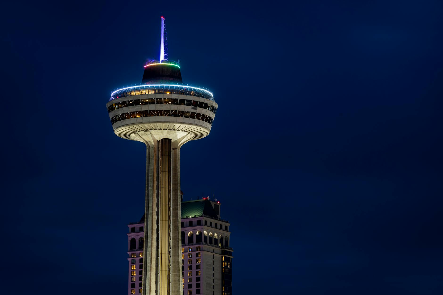 Falls architecture at night
