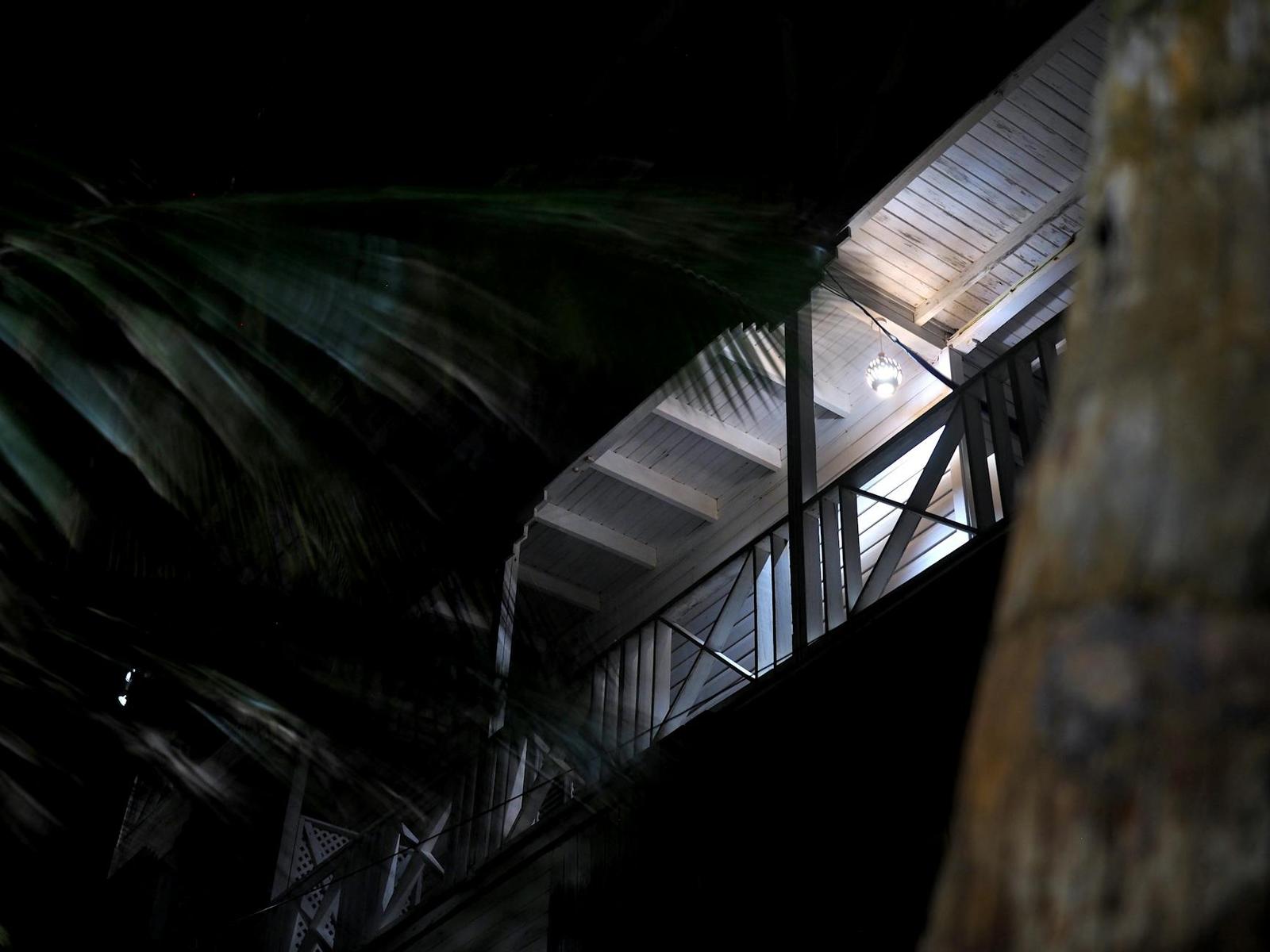PRASLIN architecture at night