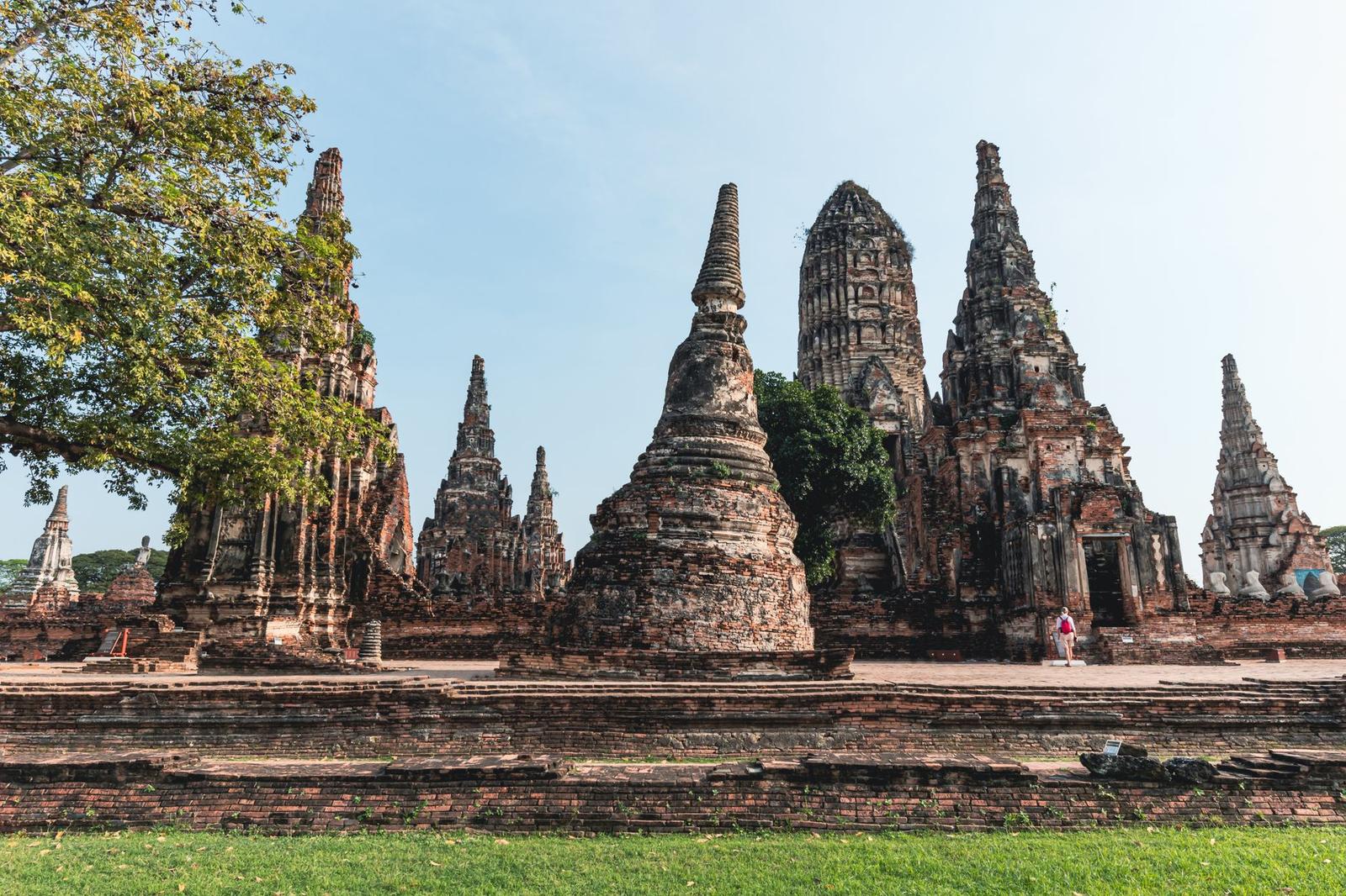 Ancient Wat Chaiwatthanaram temple ruins in Ayutthaya, Thailand