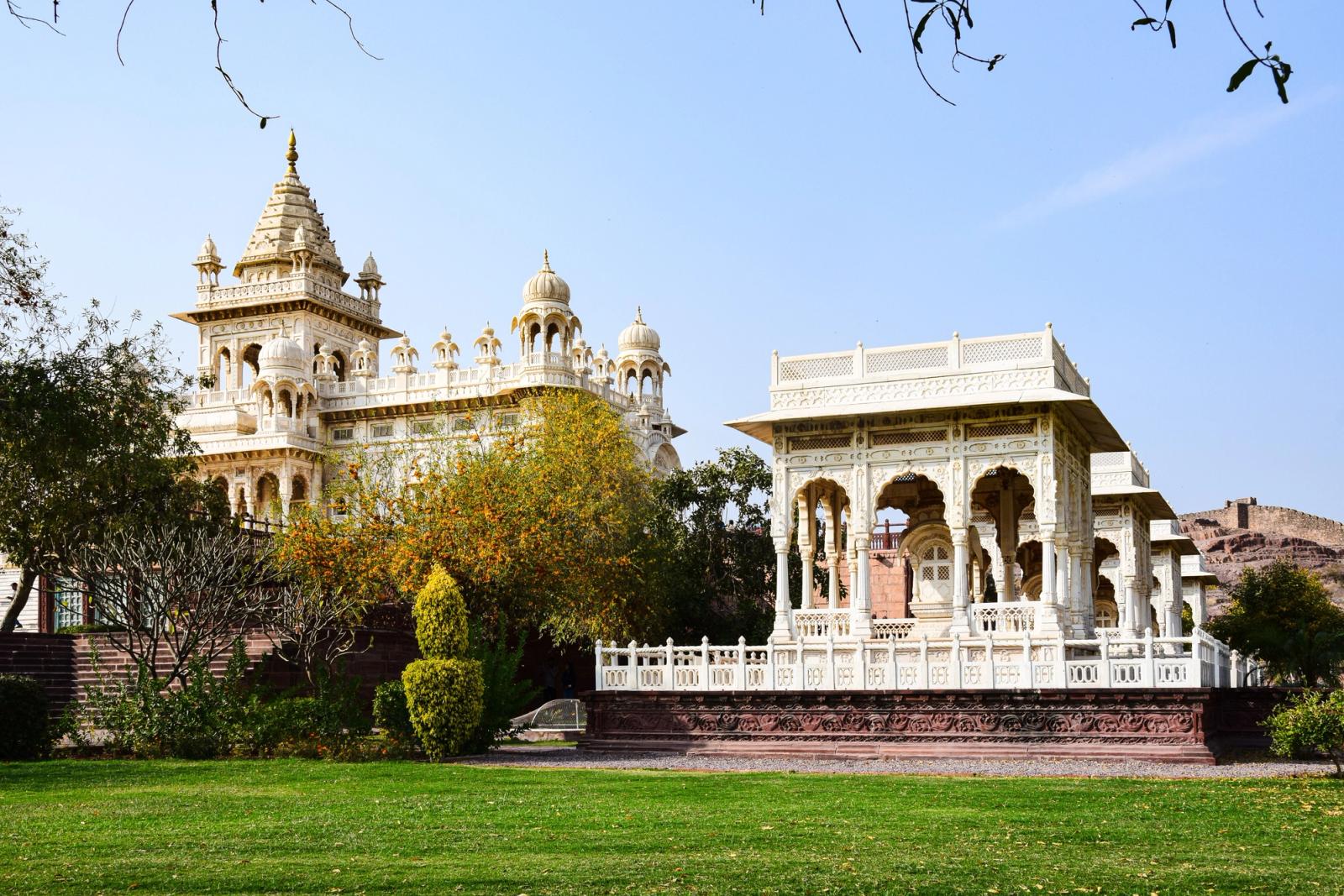 Majestic view of the Jaswant Thada monument in Jodhpur, a famous historical landmark in India