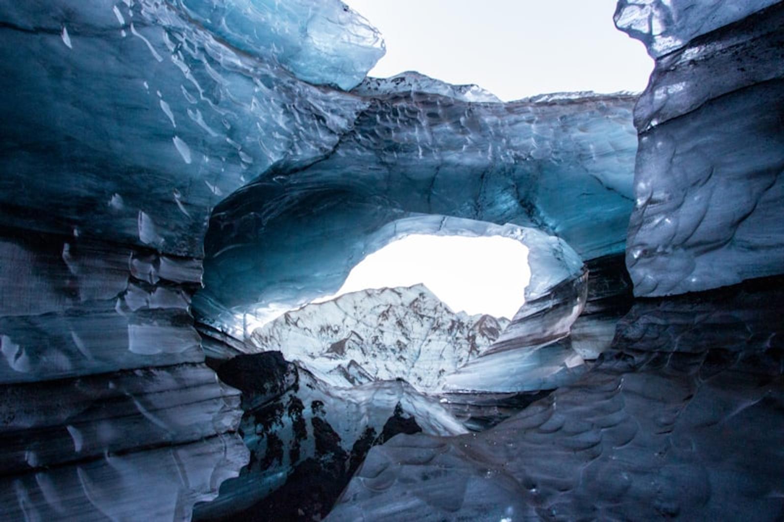 Blue ice cave
