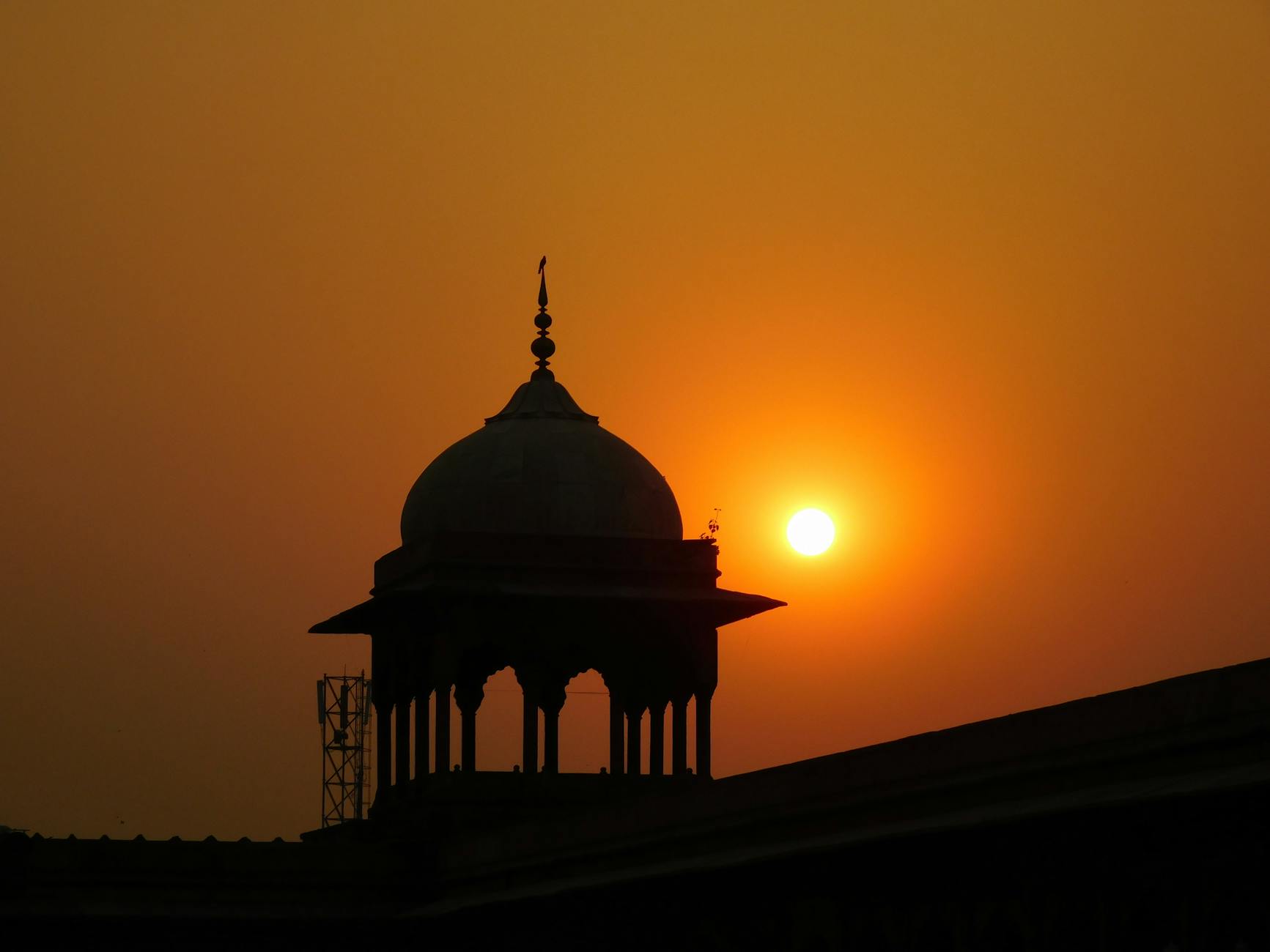 India at golden hour