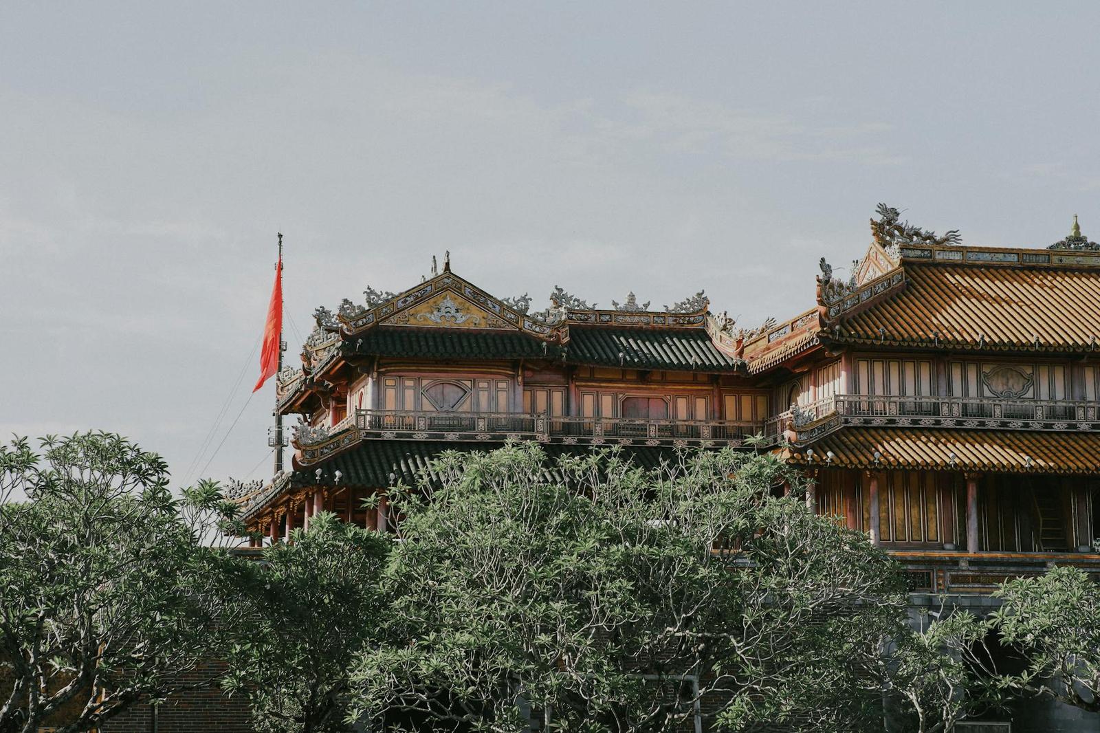 Scenic view of the iconic Meridian Gate in Hue, Vietnam