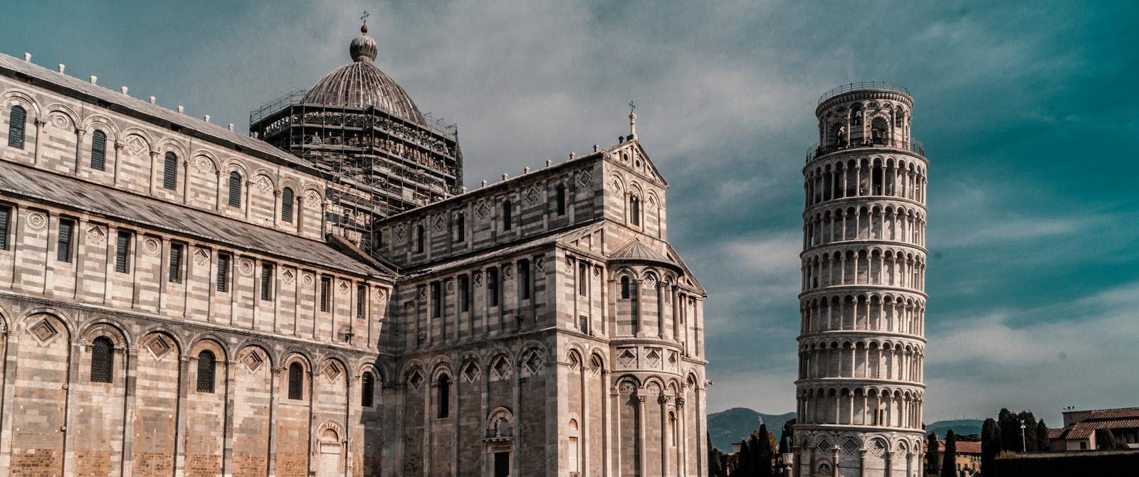 Leaning Tower Of Pisa & Cathedral on day 10, Netherlands + France + Switzerland + Italy