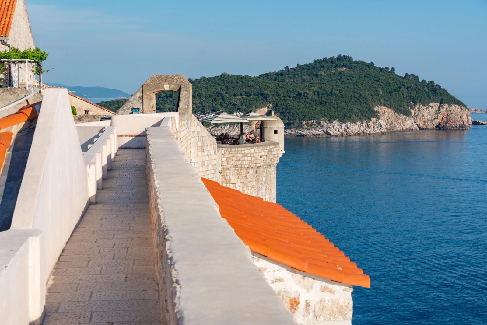 Explore the picturesque coastal path and sea view in Dubrovnik, Croatia