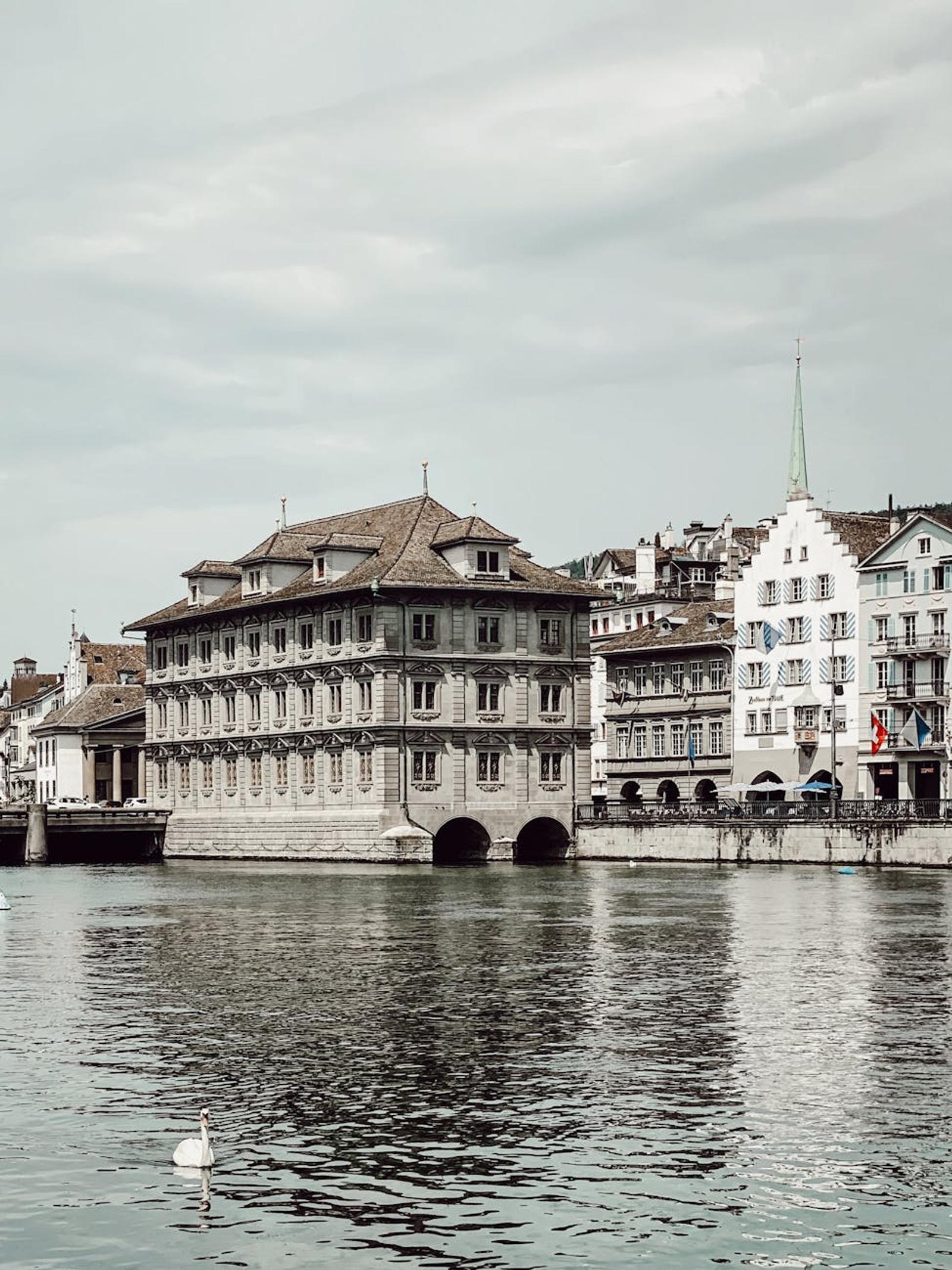 Scenic view of Zurich's historic architecture along the Limmat River