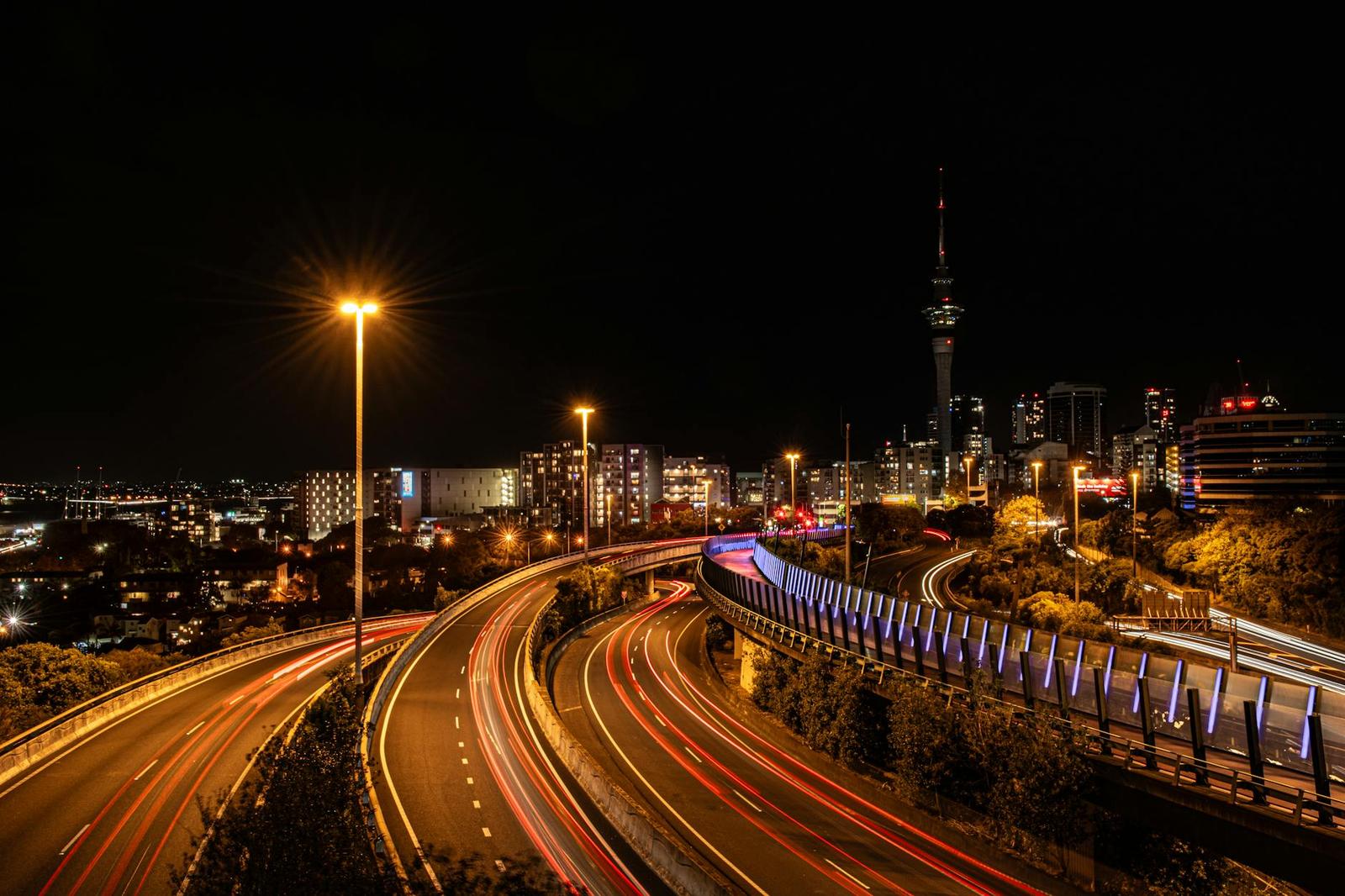 AUCKLAND - WAITOMO - ROTORUA ON SIC architecture at night