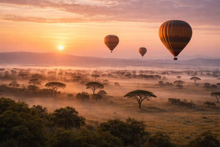 Hot-air-balloon safari