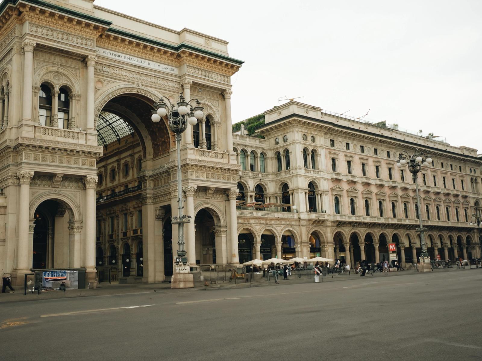 Historic Galleria Vittorio Emanuele II in Milan, showcasing stunning neoclassical architecture