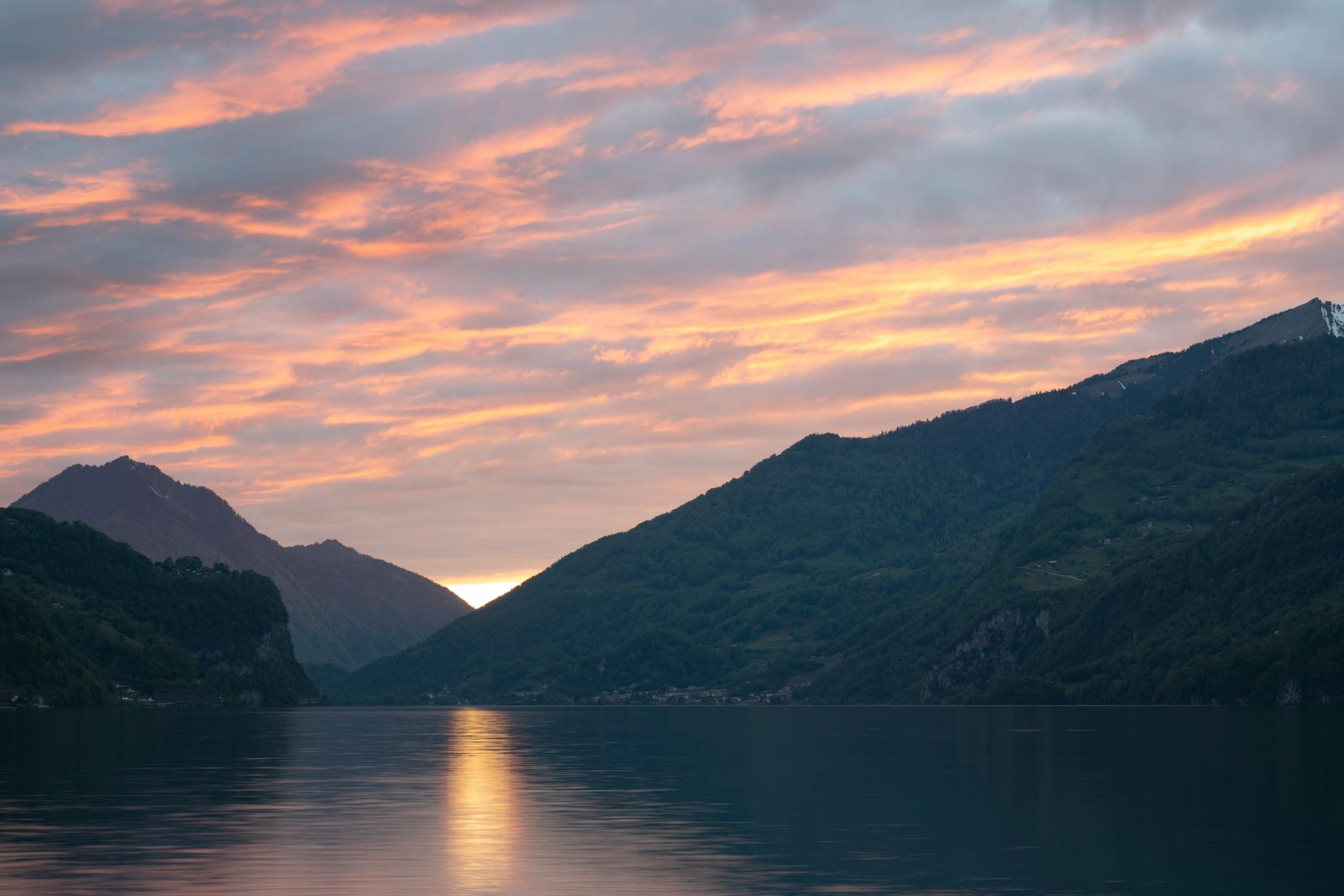 Switzerland at golden hour