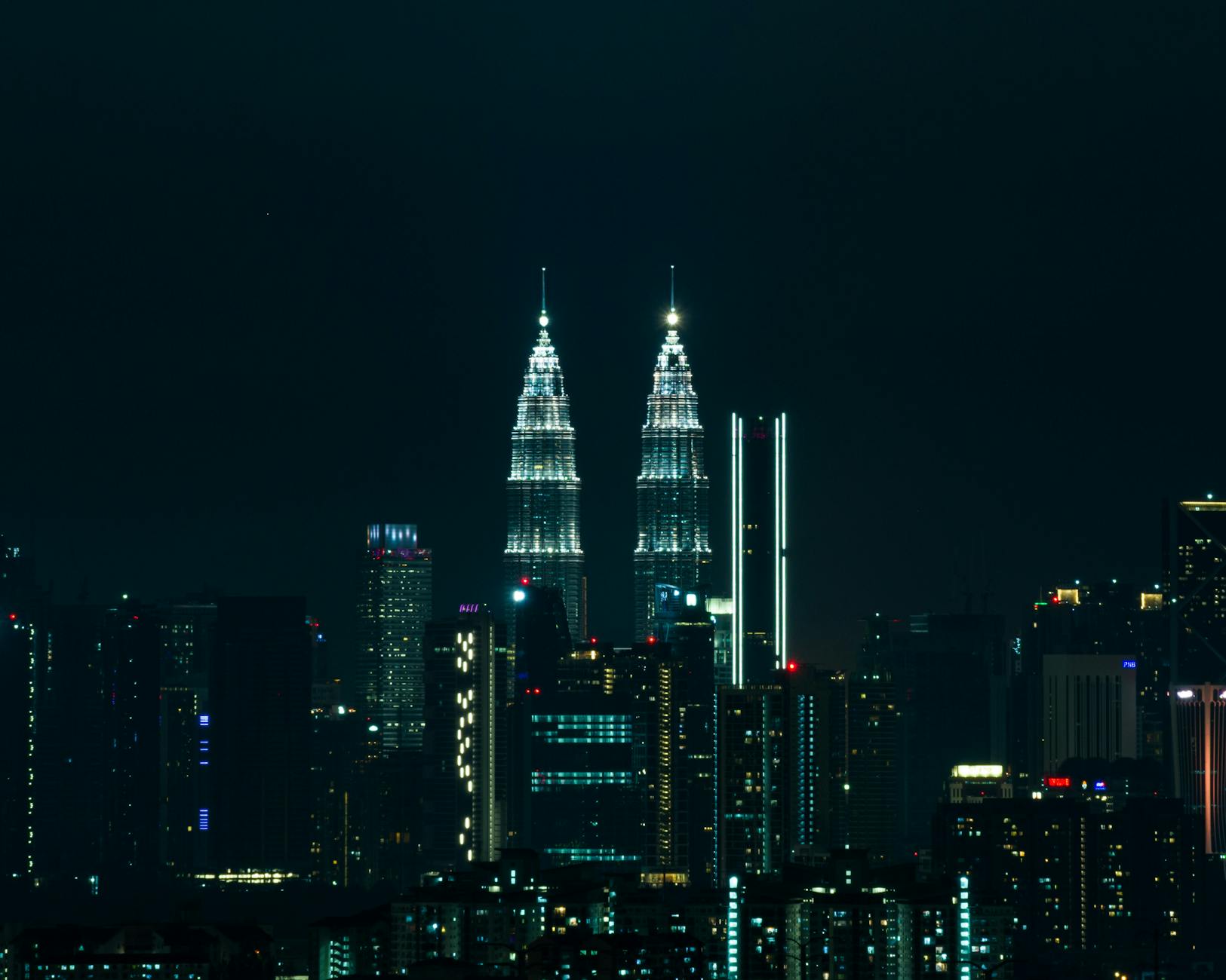 Kuala Lumpur architecture at night