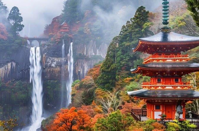Temple and waterfall trail