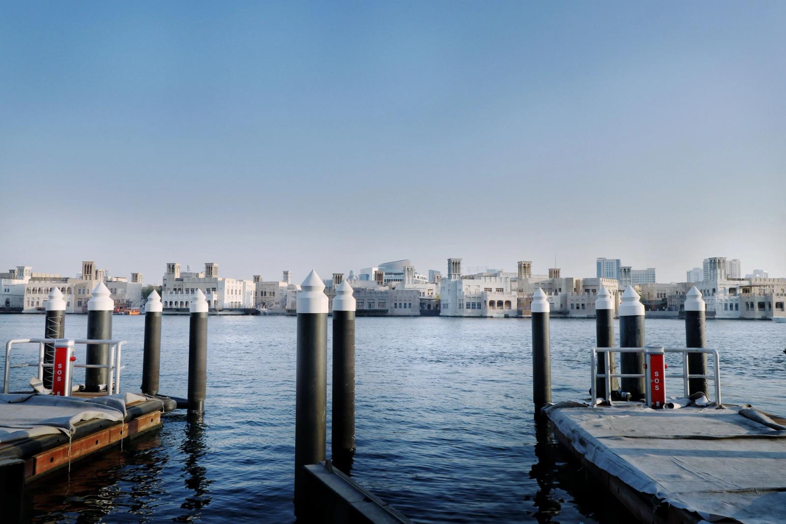 View of Dubai Marina's iconic architecture and waterfront on a clear day