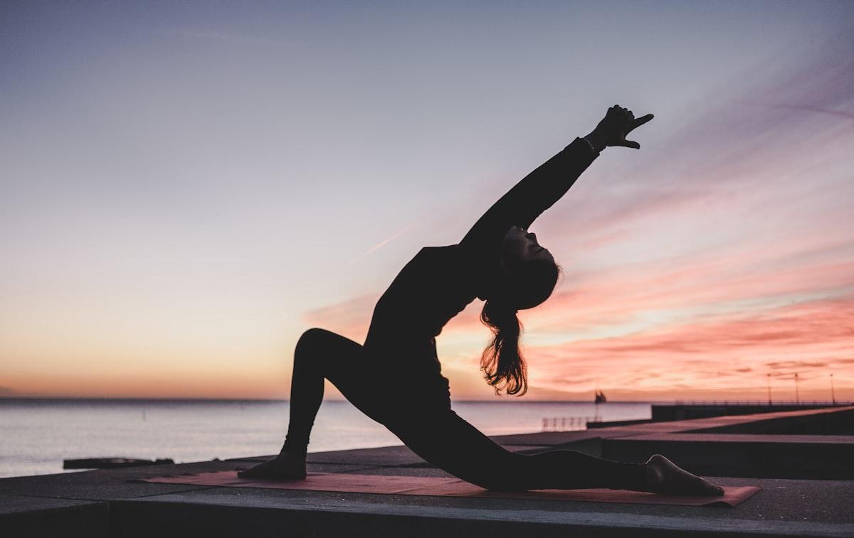Sunrise yoga practice