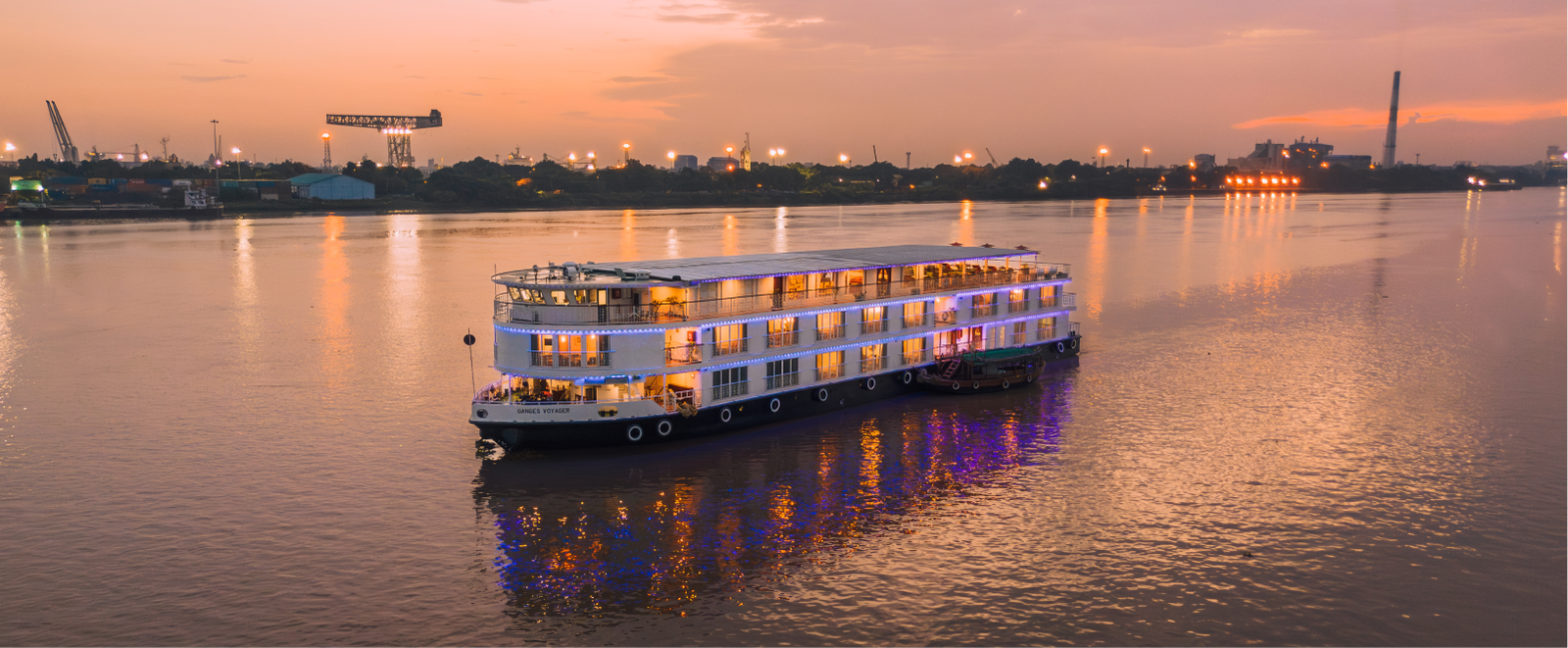 MV Ganges Voyager luxury river cruise vessel sailing on the Ganges
