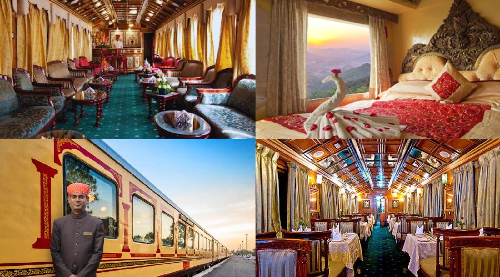 Palace on Wheels - restored carriages of former princely states, Delhi to Jaipur to Udaipur.
