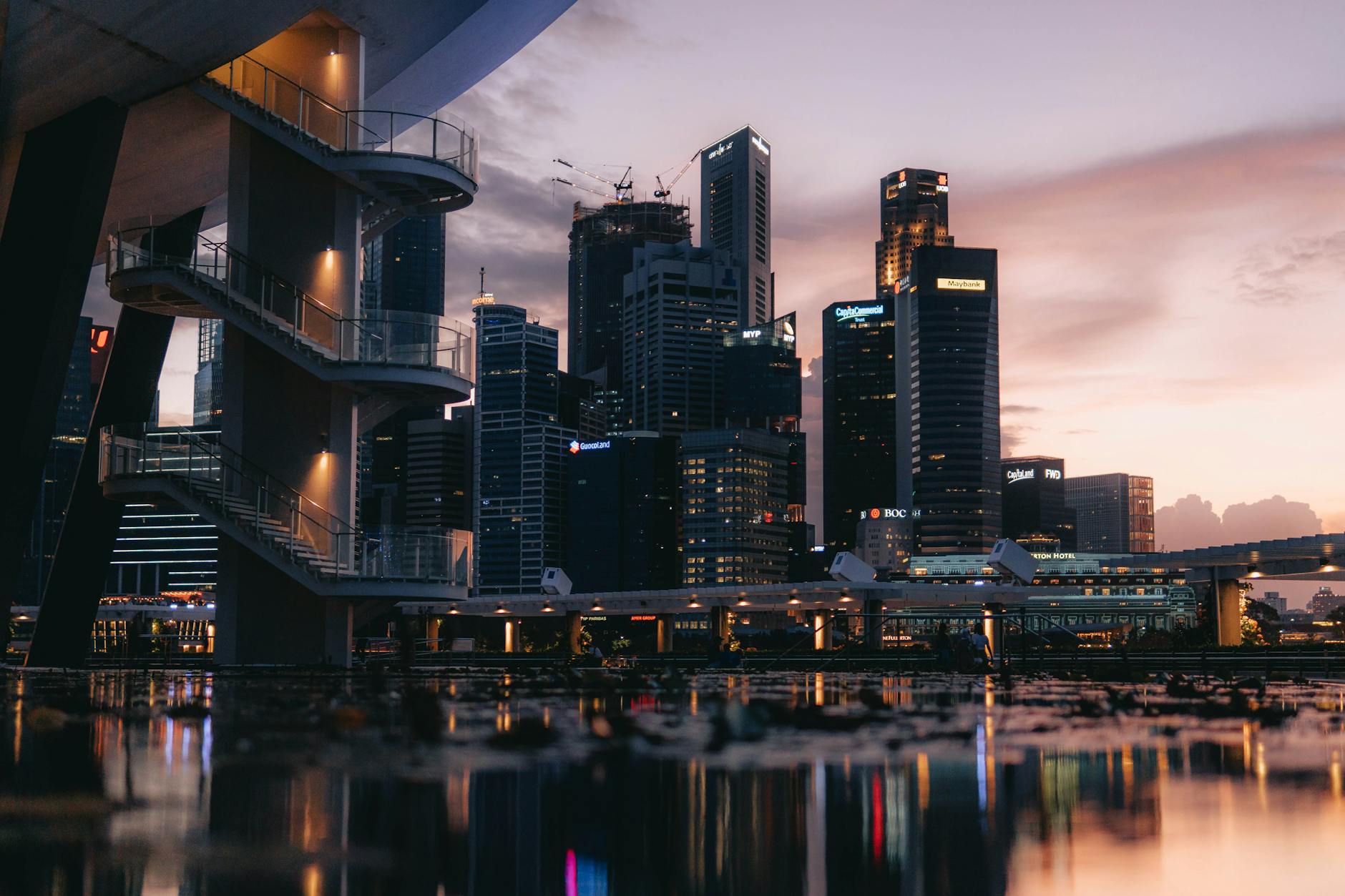 Singapore at golden hour
