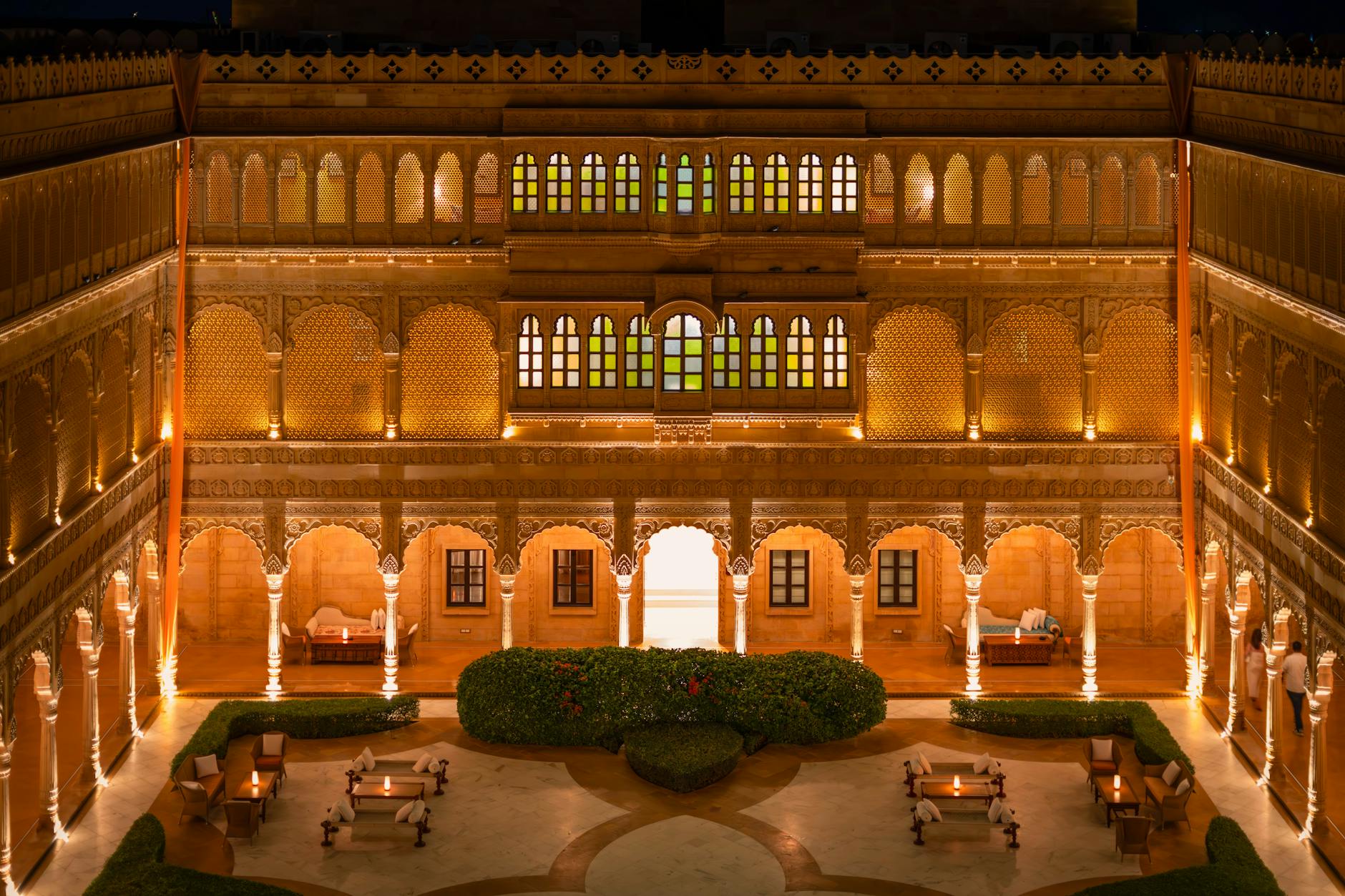 Jaisalmer architecture at night