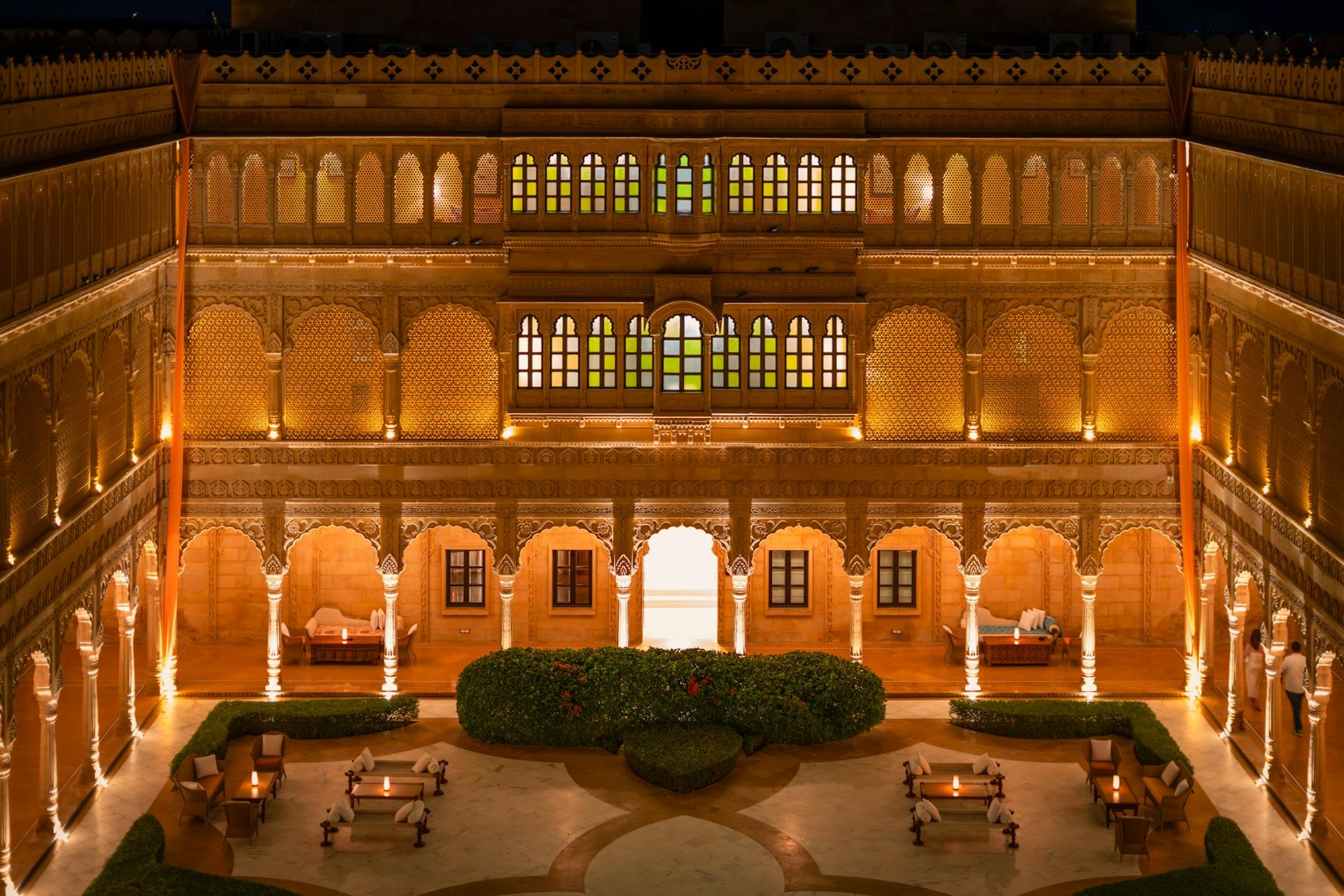 Jaisalmer architecture at night