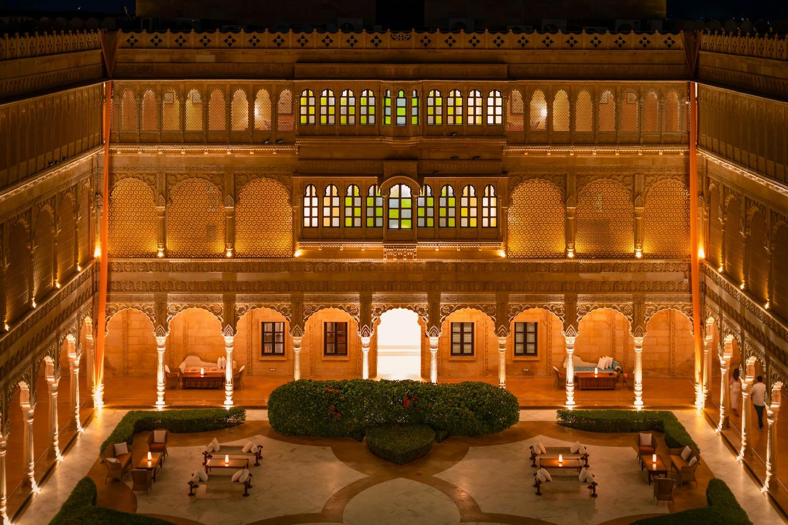 Jaisalmer architecture at night