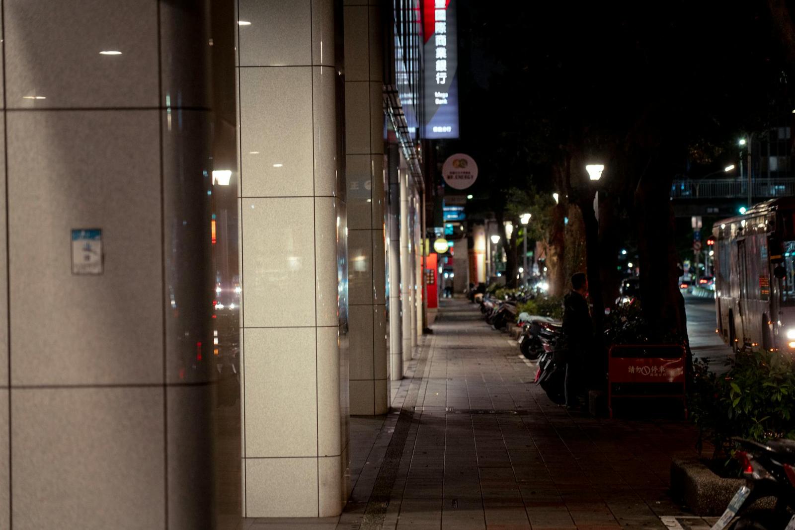 Taipei architecture at night