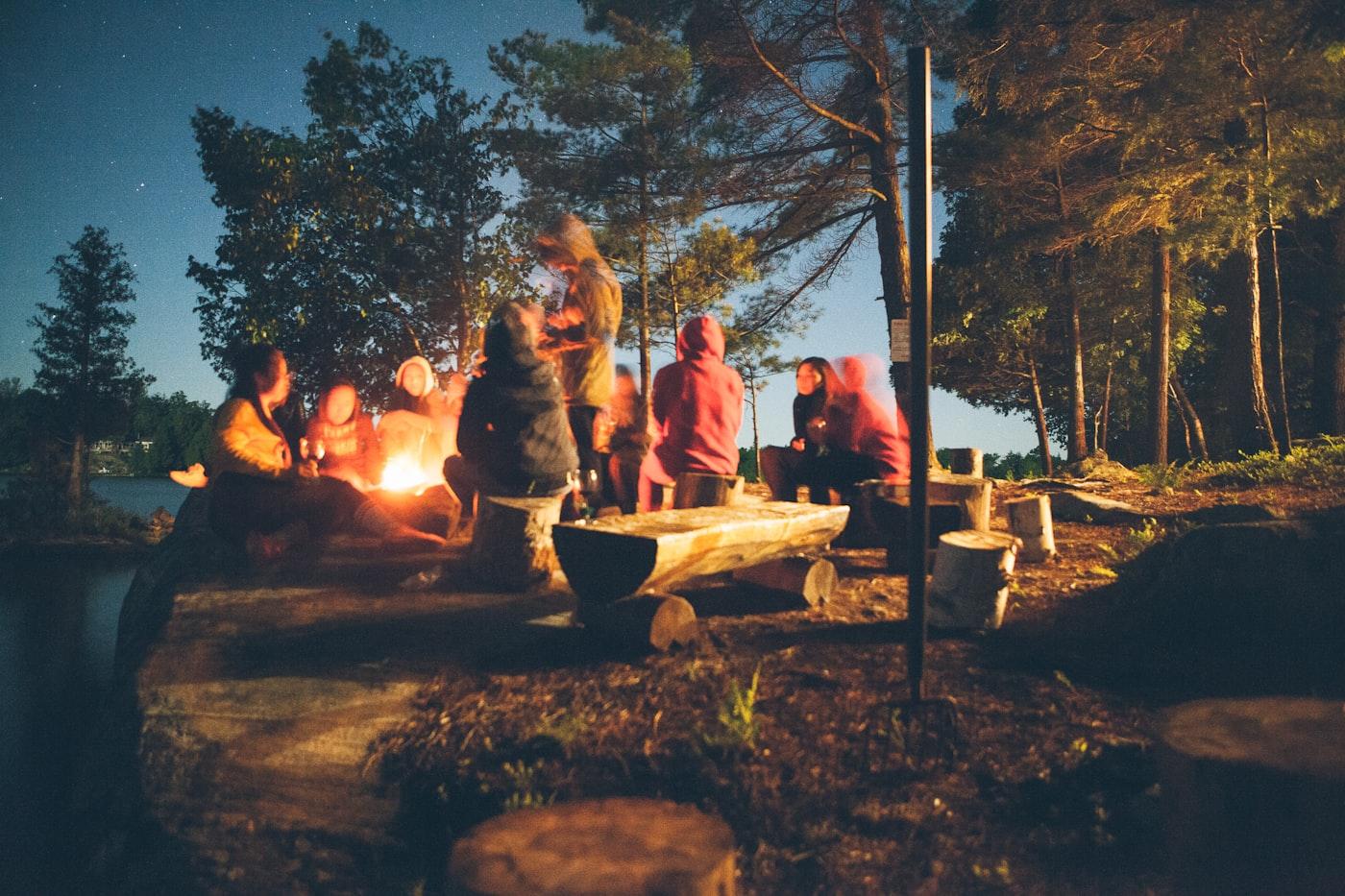 Bonfire barbecue evening