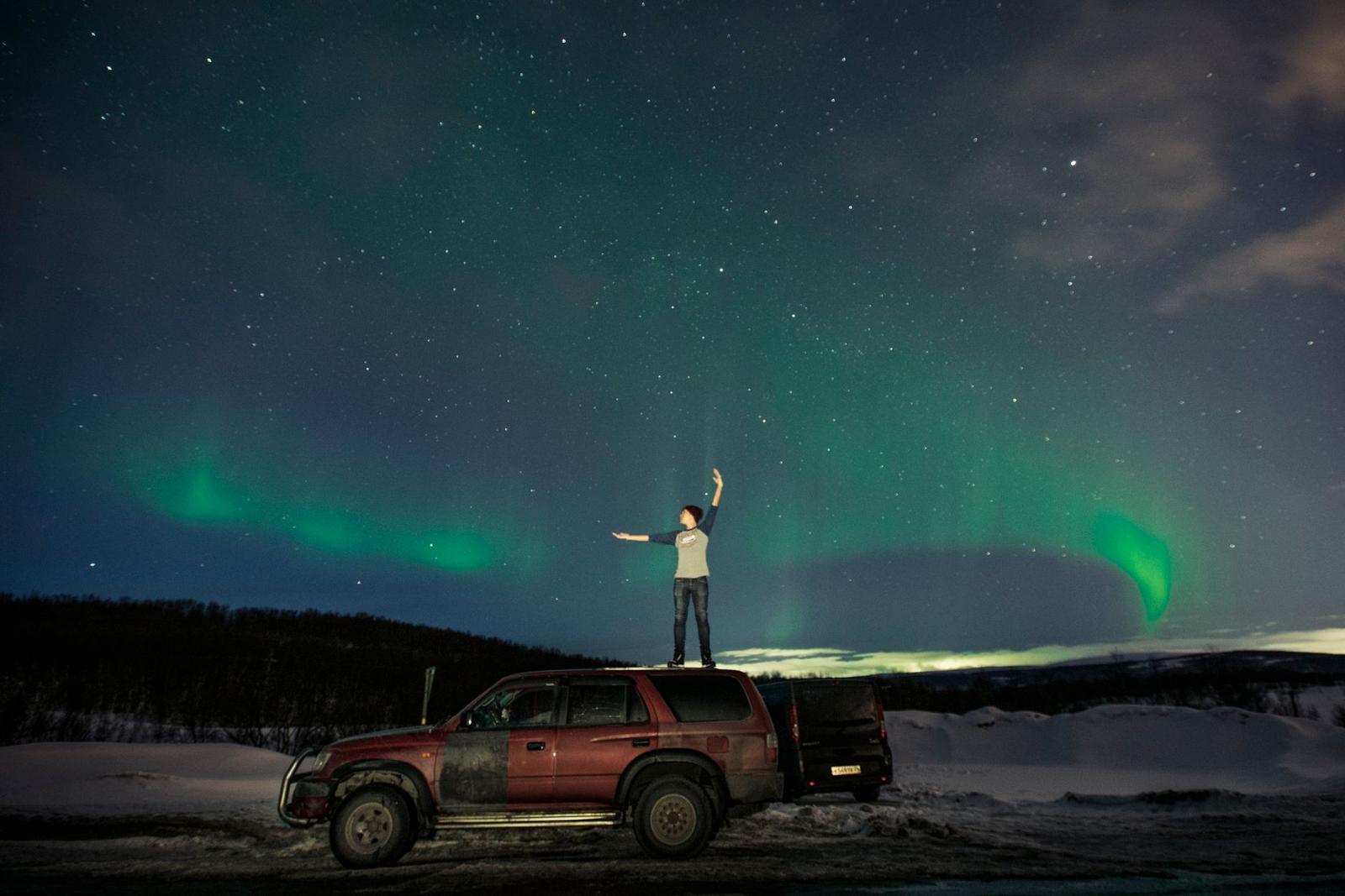 Private Northern Lights Hunt In 4x4 Suv on day 2, Finland + Switzerland + France