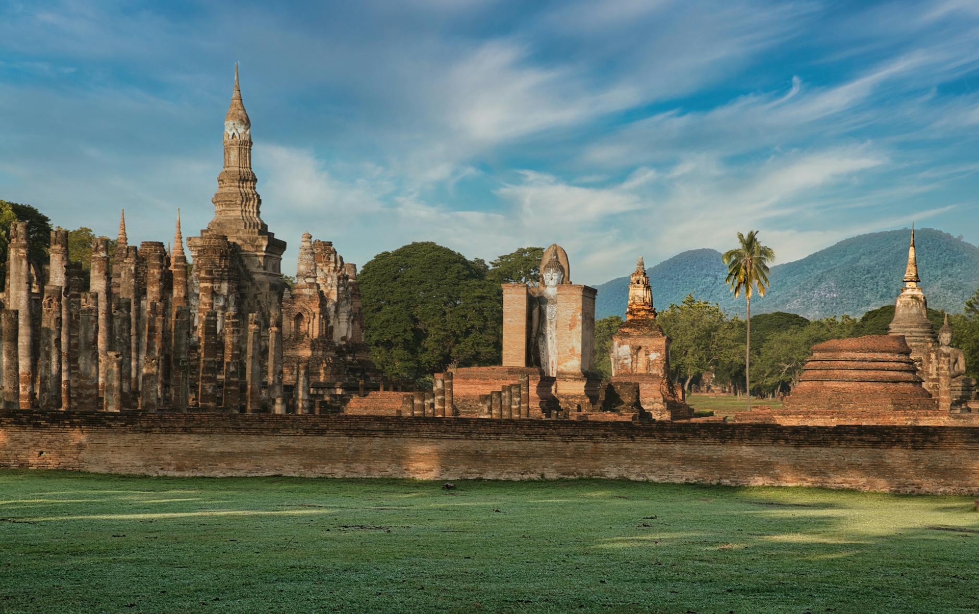 Explore the ancient temples and ruins in Sukhothai Historical Park, a UNESCO World Heritage Site in Thailand