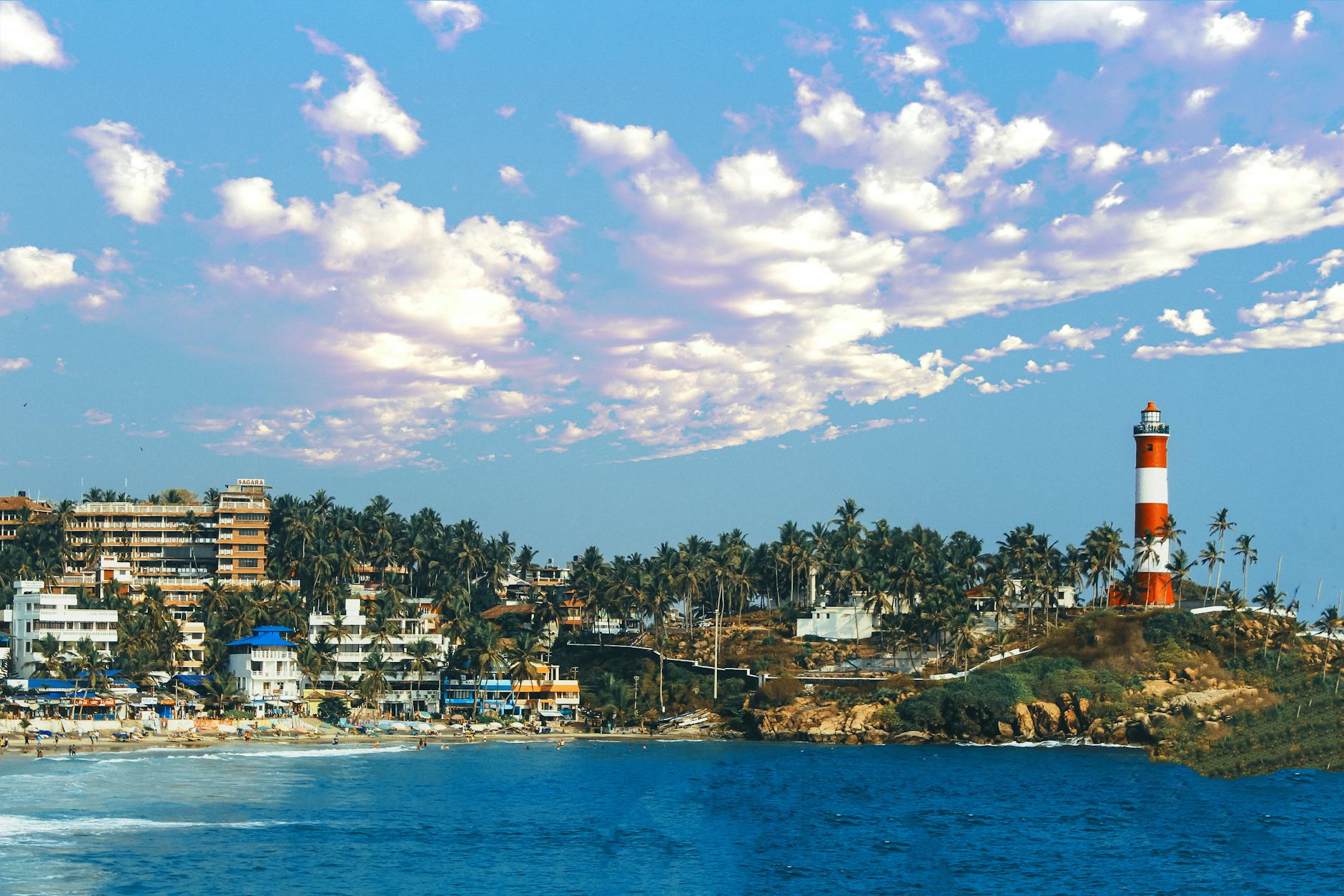 A hotel in Kovalam, India