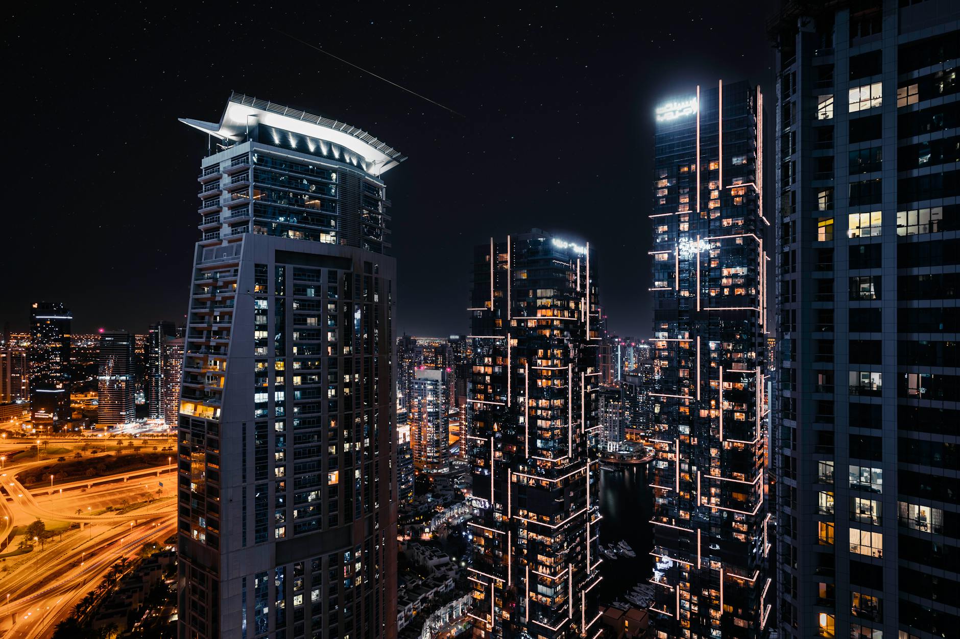 Full architecture at night