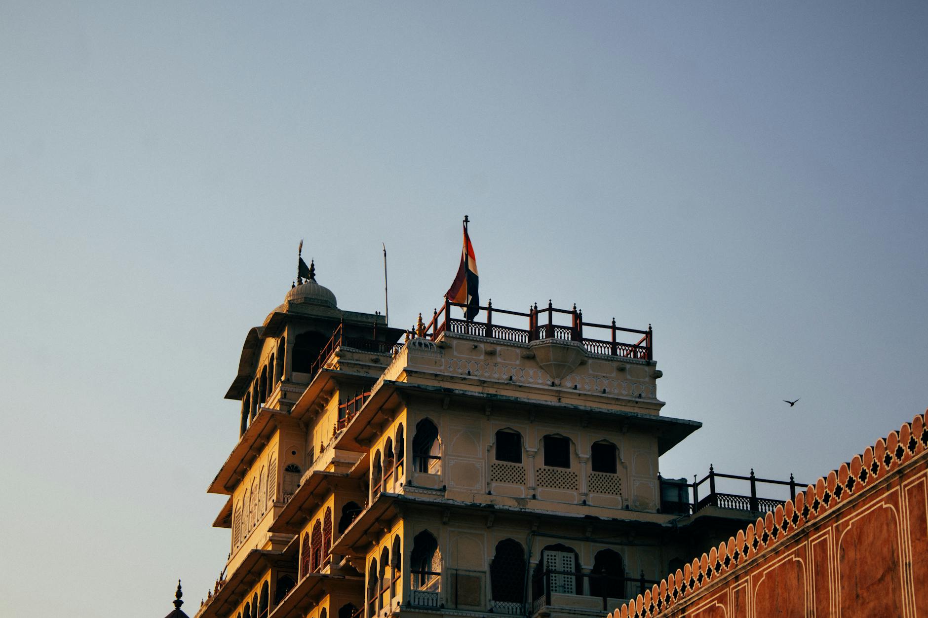 India at golden hour