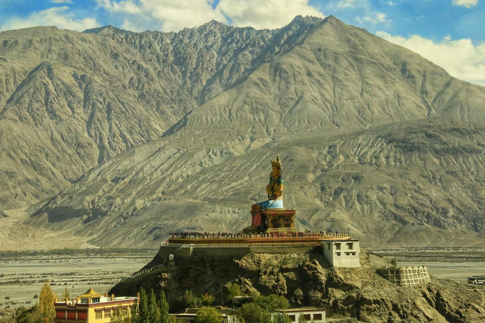 Nubra Valley architecture at night