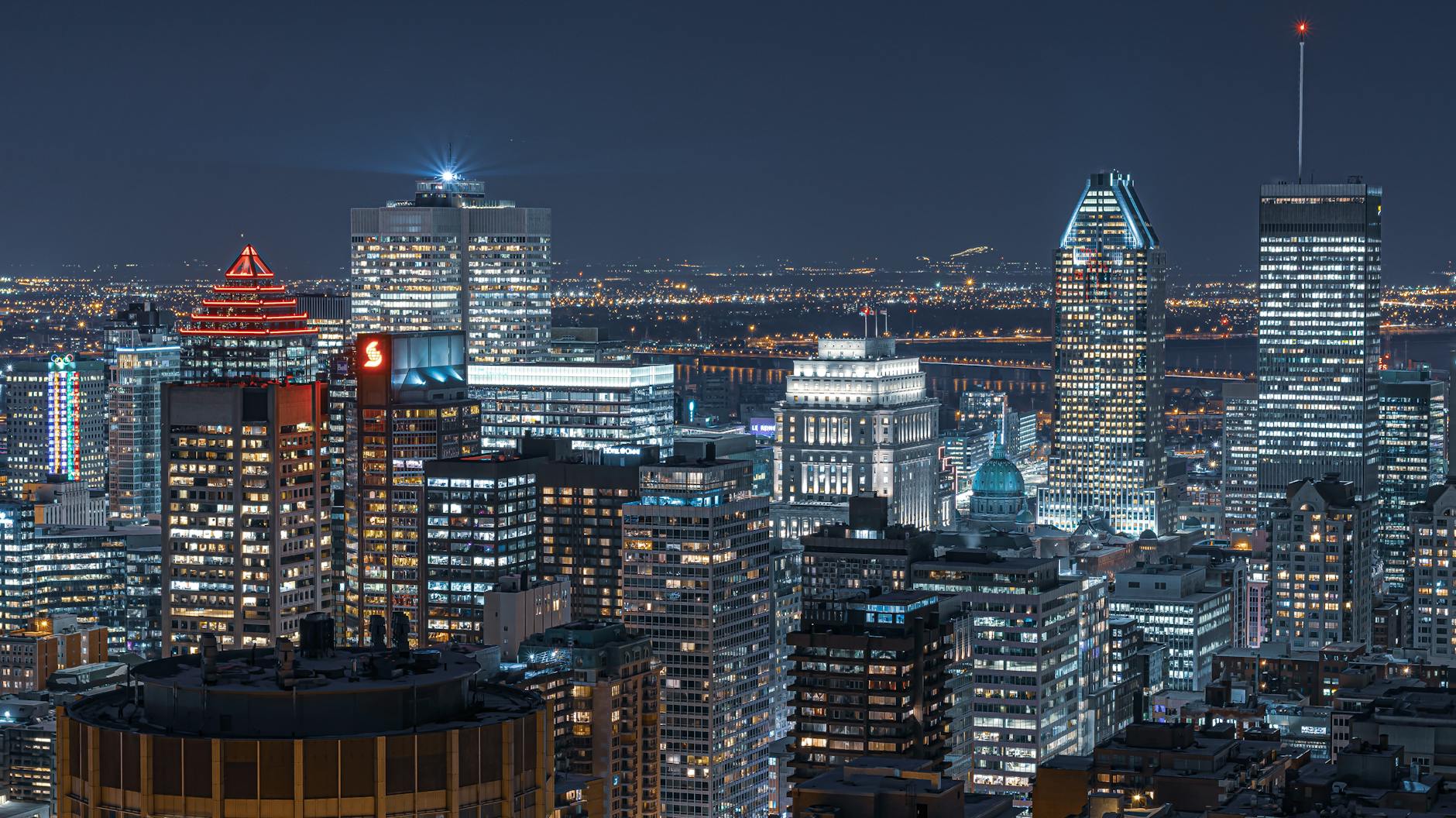 City architecture at night