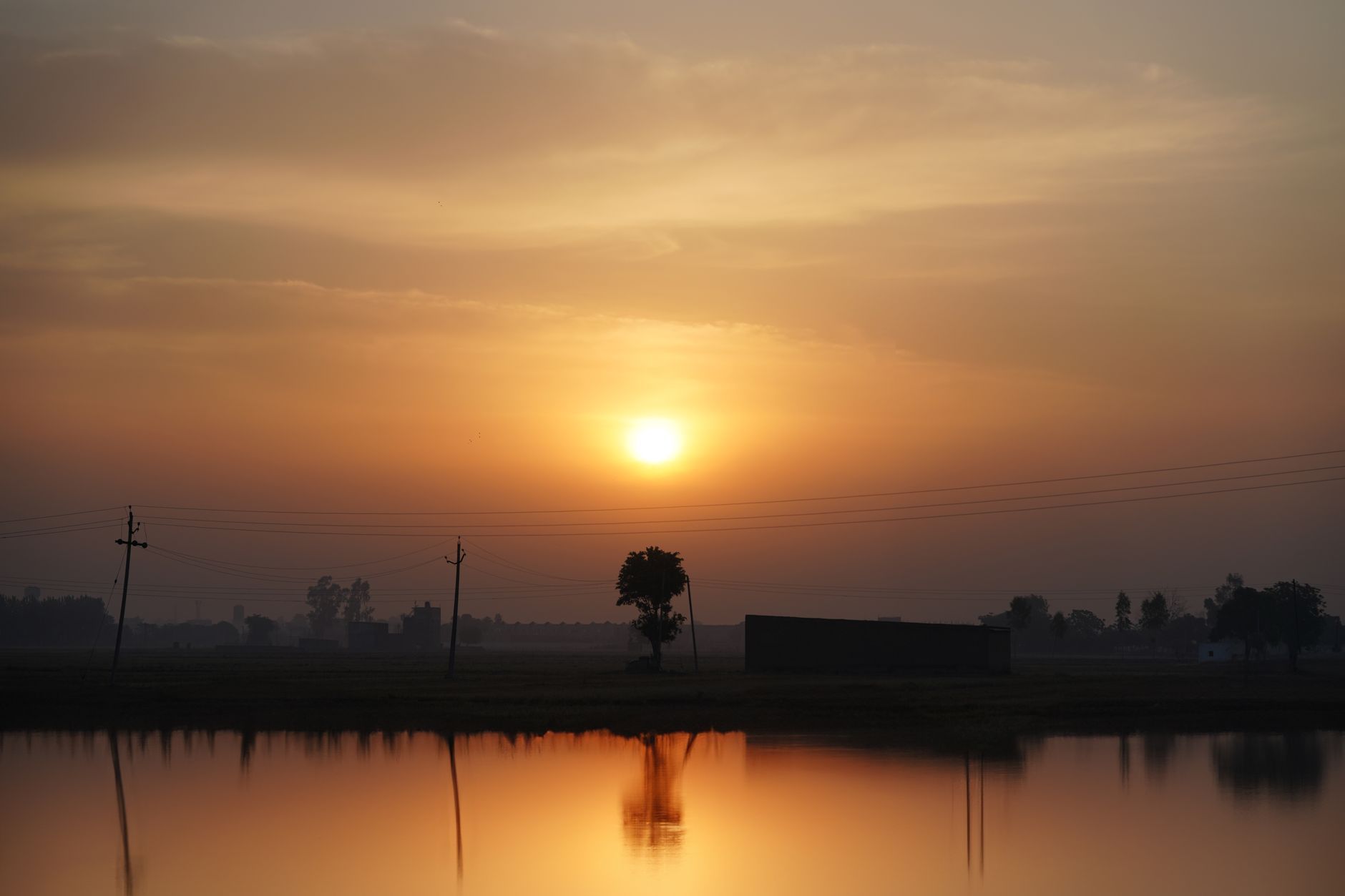 India at golden hour