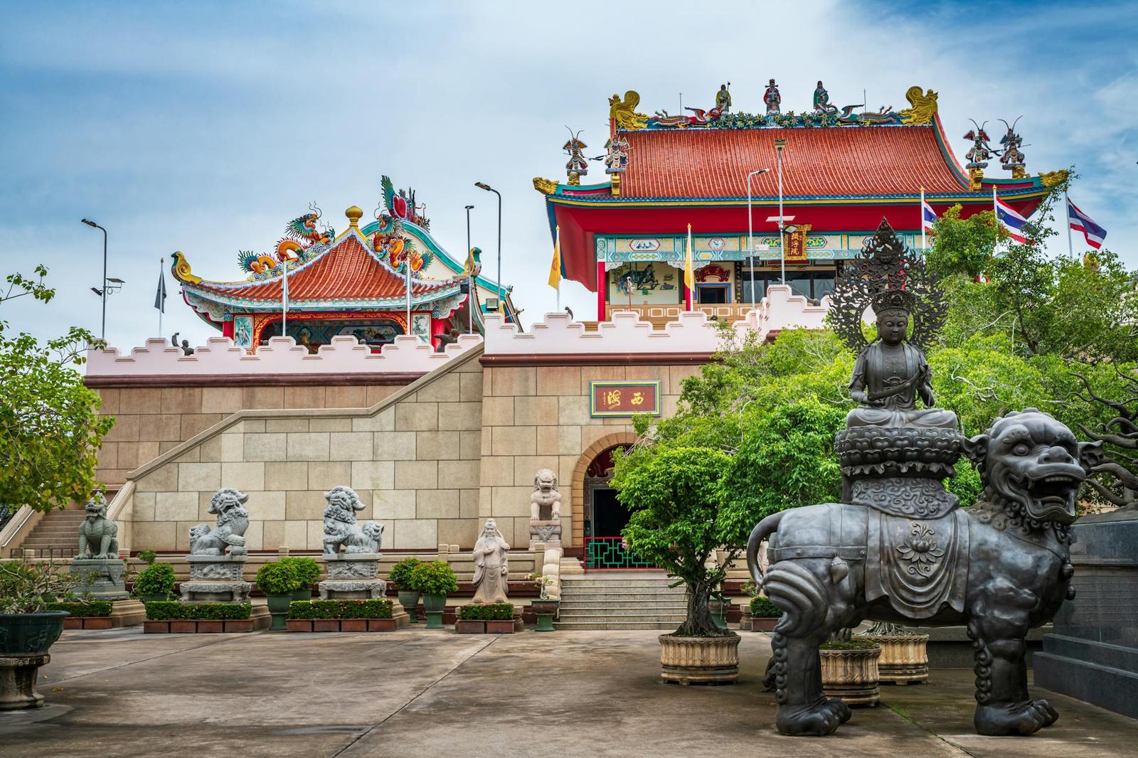 A vibrant view of Anek Kusala Sala, a landmark museum in Pattaya, Thailand