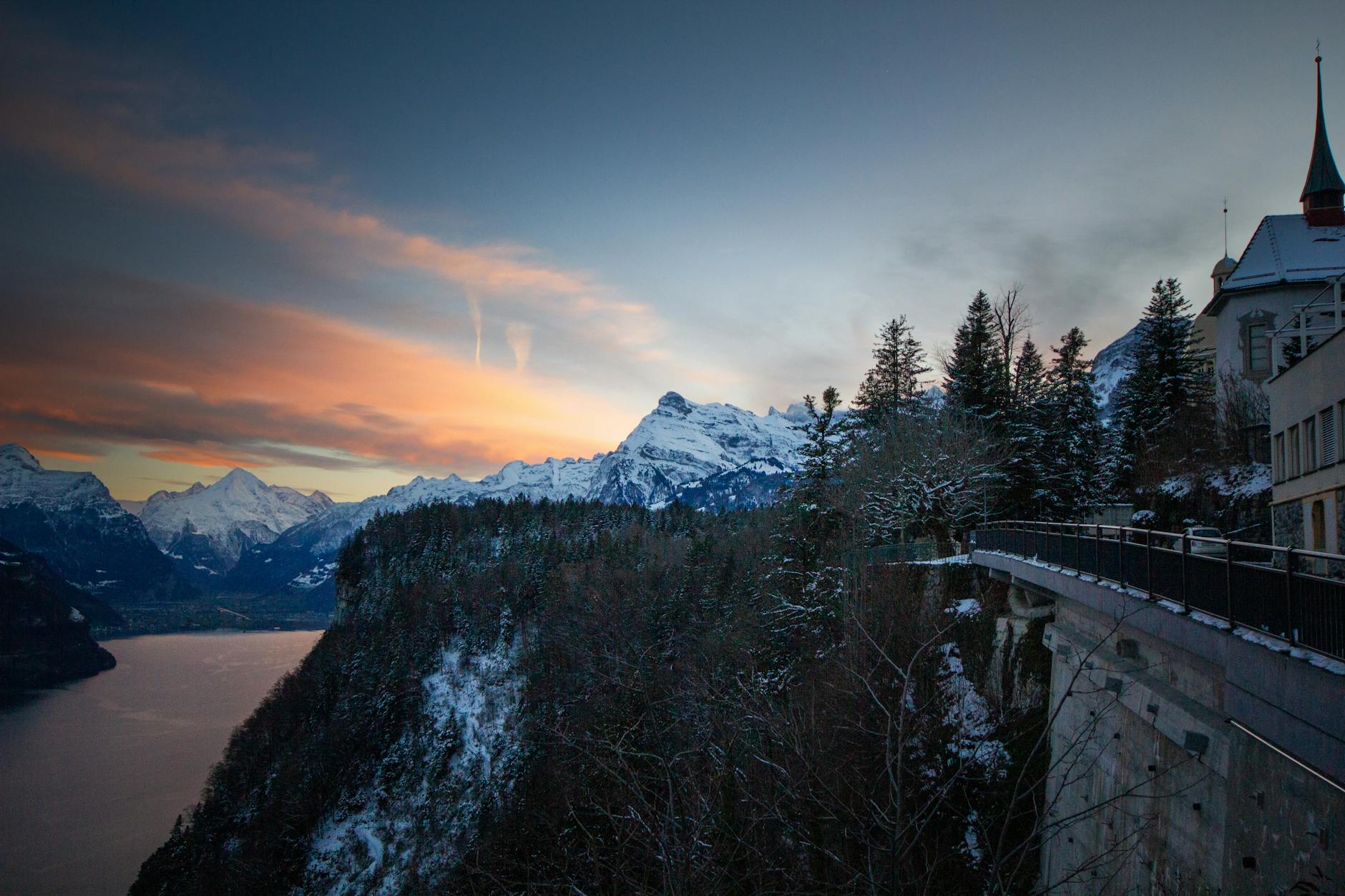 Switzerland at golden hour