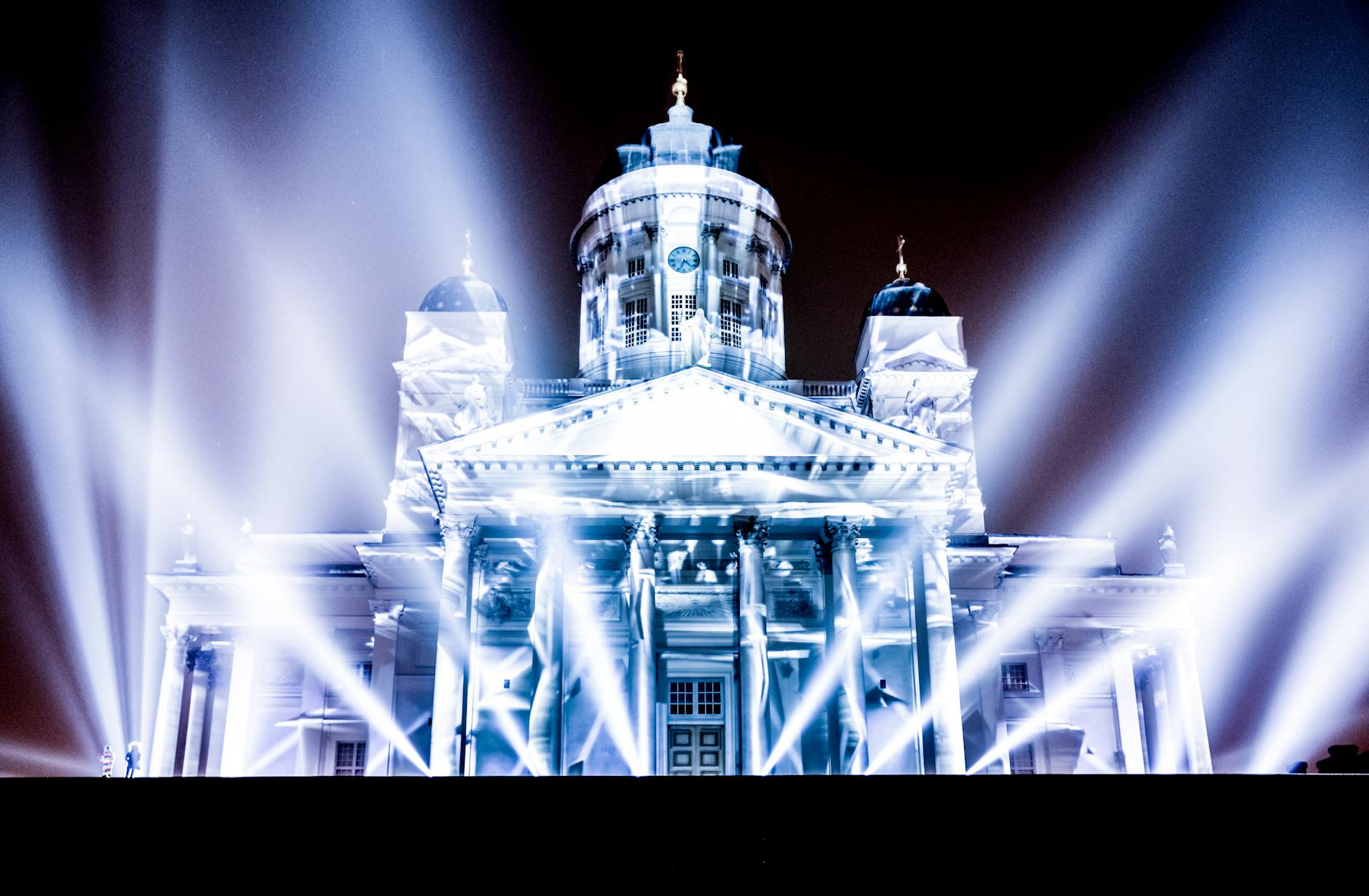 Helsinki architecture at night