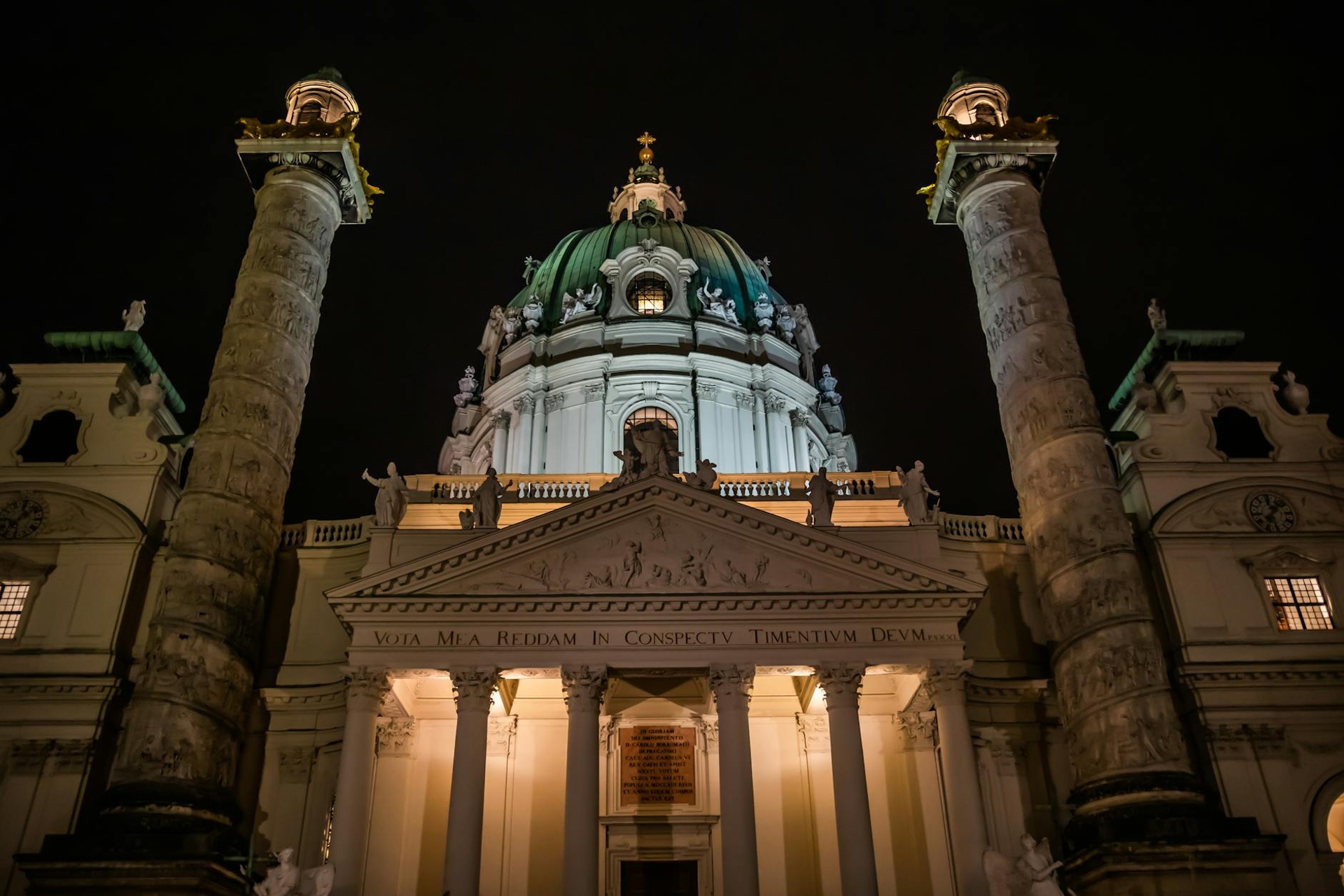 Austria architecture at night