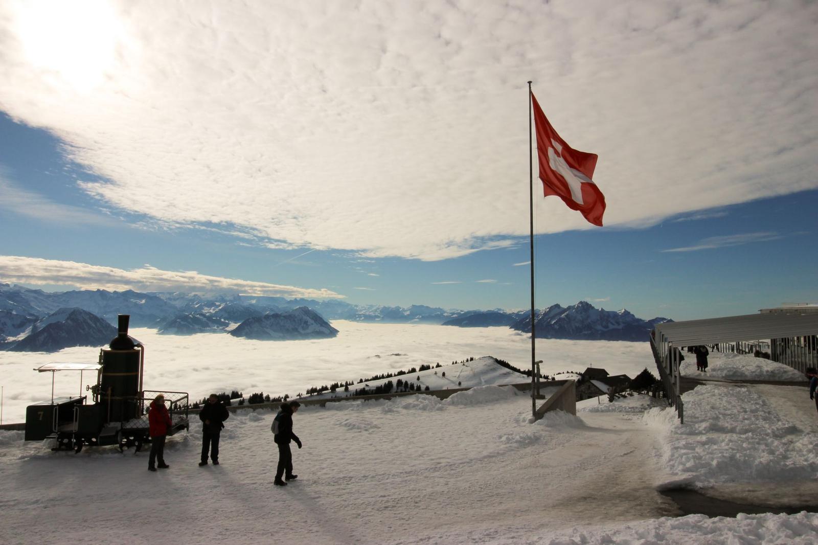 Mount Titlis With Ice Flyer on day 6, Switzerland + Italy