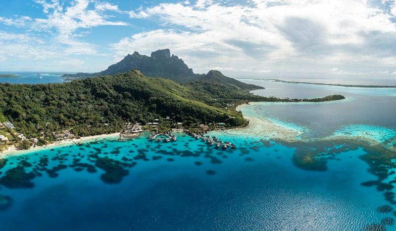 Bora Bora lagoon and peak