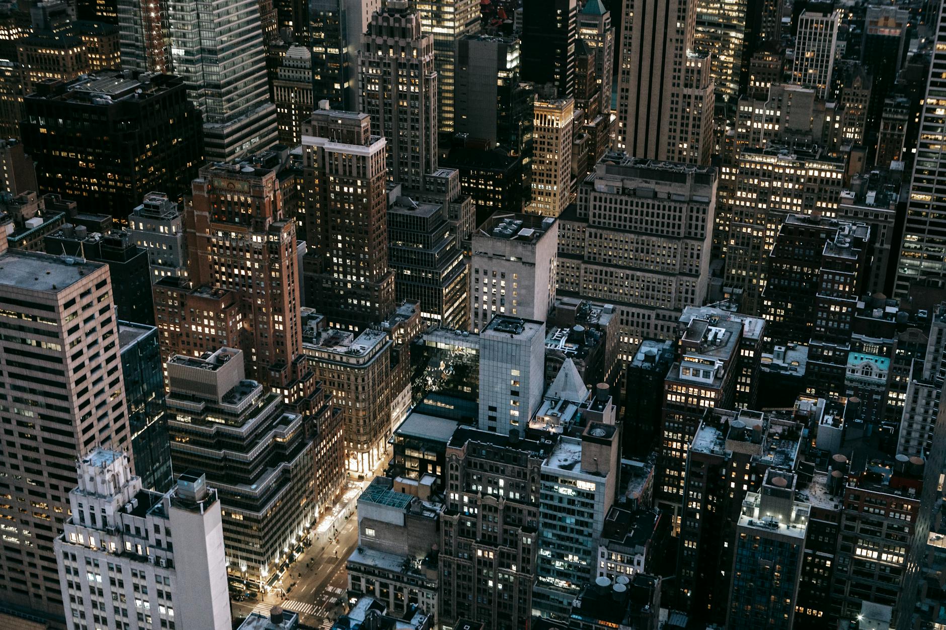 City architecture at night