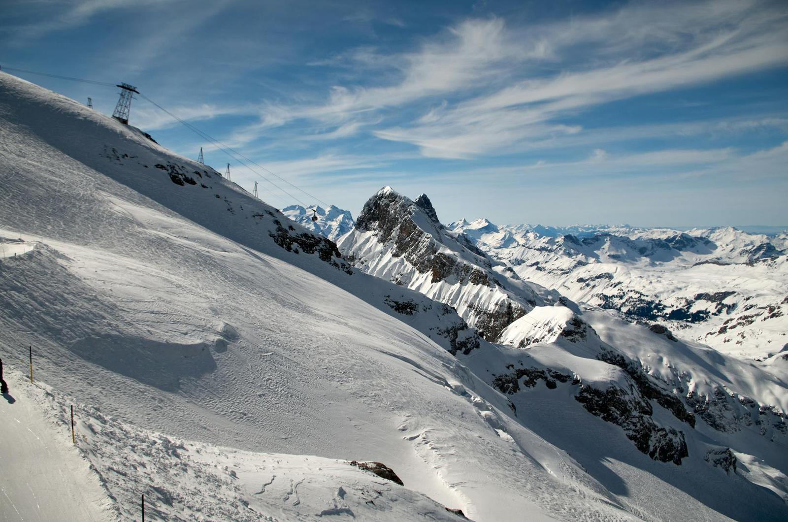 Mt Titlis With Ice Flyer, Switzerland